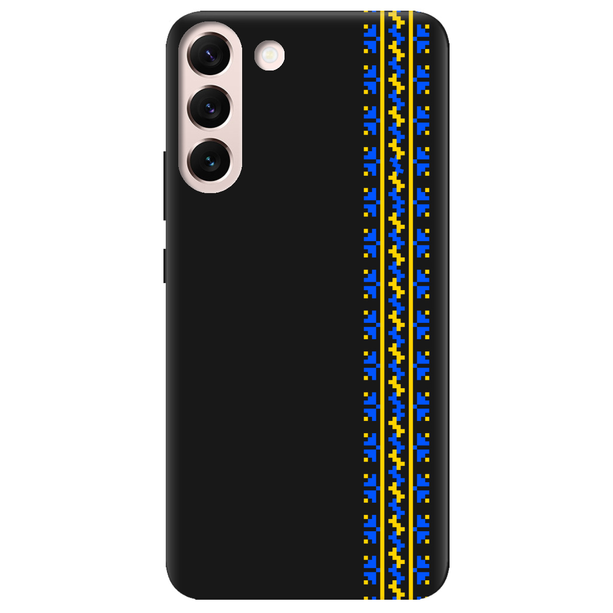 Чохол для Samsung Galaxy S22 Plus чорний матовий soft touch Embroidery - фото 1 Чохол для Samsung Galaxy S22 Plus чорний матовий soft touch Embroidery - фото 1 - Чохли для телефонів