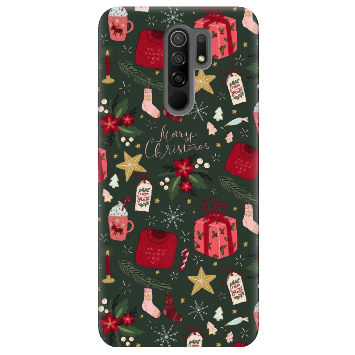 Чохол для Xiaomi Redmi 9 Merry christmas - фото 1 - Чохли для телефонів