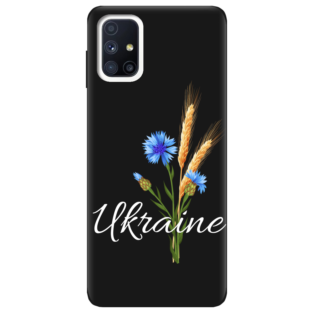 Чехол для Samsung Galaxy M51 черный матовый soft touch Незалежна Україна - фото 1 - Чехлы для телефонов