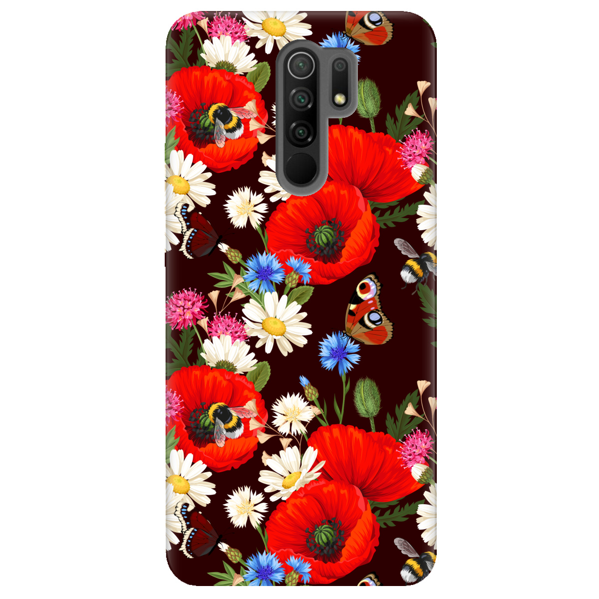 Чехол для Xiaomi Redmi 9 Лугові квіти - фото 1 - Чехлы для телефонов
