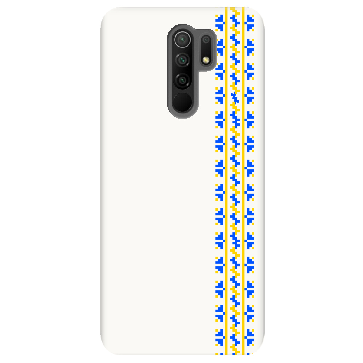 Чохол для Xiaomi Redmi 9 Білий матовий soft touch Embroidery - фото 1 - Чохли для телефонів