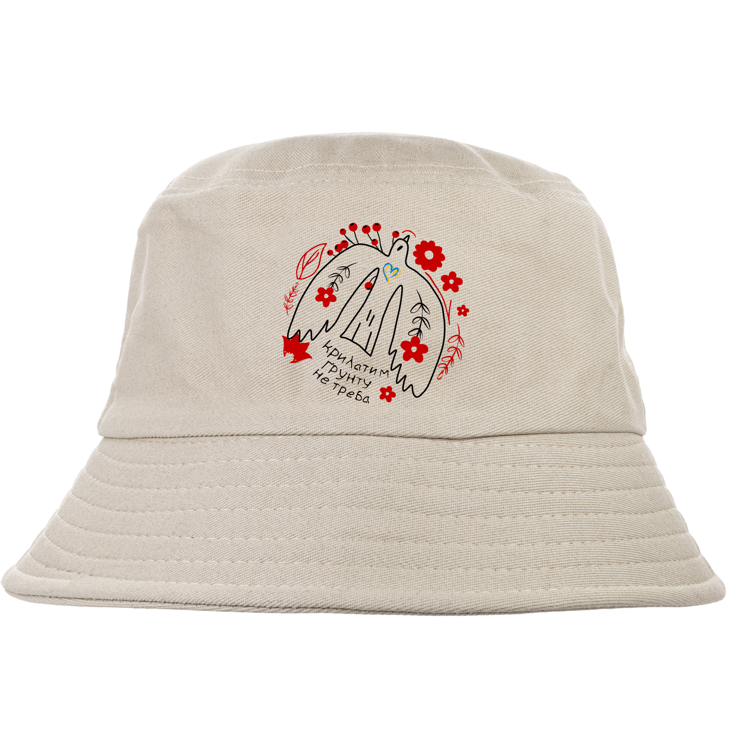 Панама унісекс бежева Крилаті - фото 1 - Кепки, панами