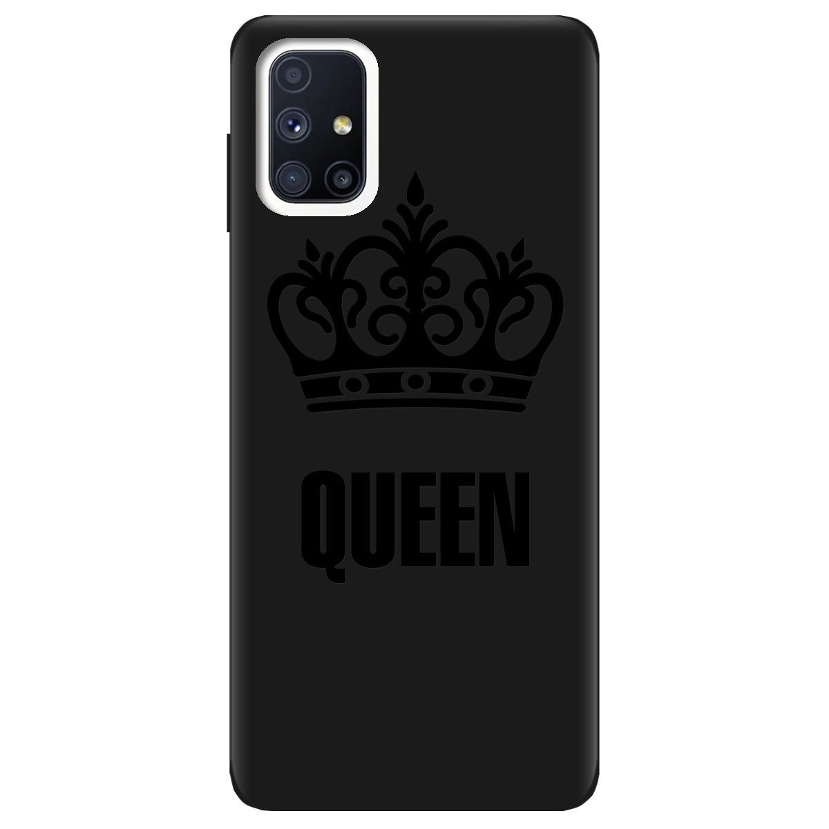 Чехол для Samsung Galaxy M51 черный матовый soft touch Queen - фото 1 - Чехлы для телефонов