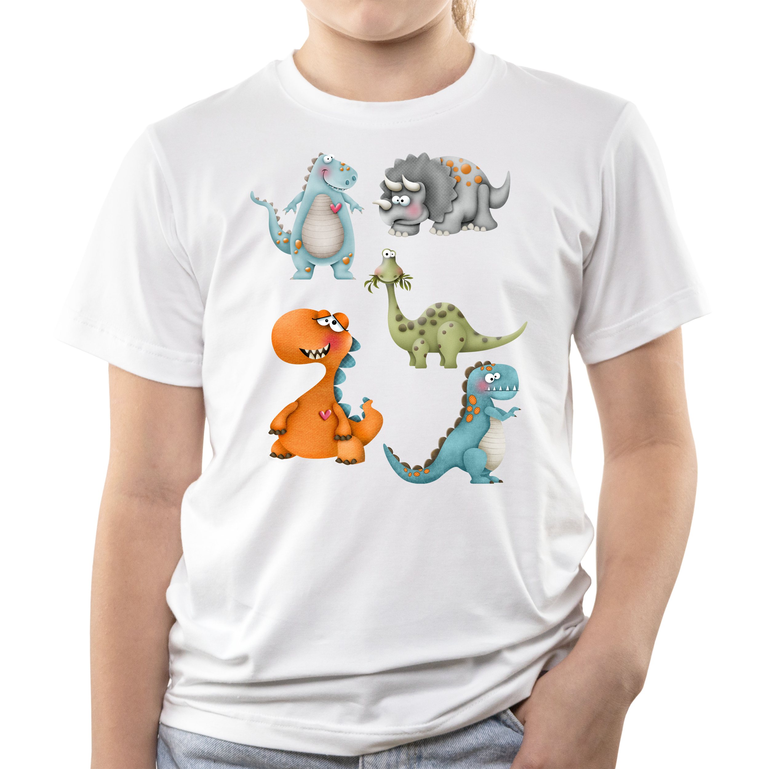 Футболка детская белая хлопок/эластан Dino Park 146 - фото 1 - Футболки