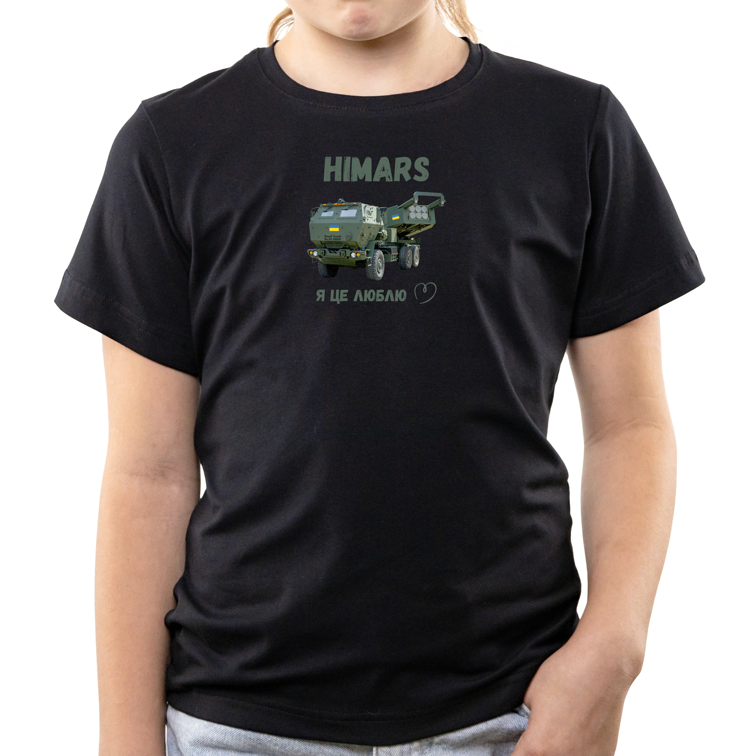 Футболка детская чёрная хлопок/эластан Himars 152 - фото 1 - Футболки