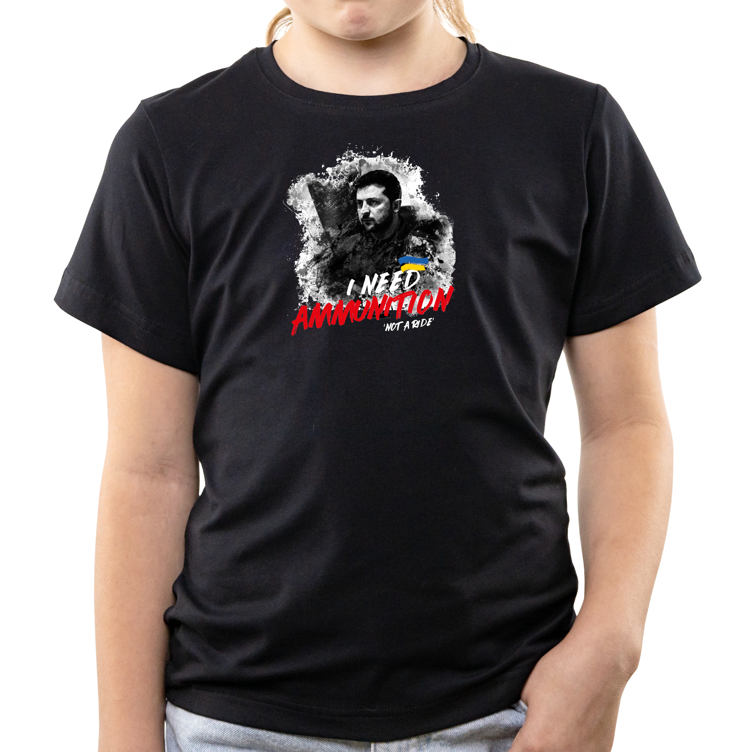 Футболка детская чёрная хлопок/эластан Not a ride’ 158 - фото 1 - Футболки