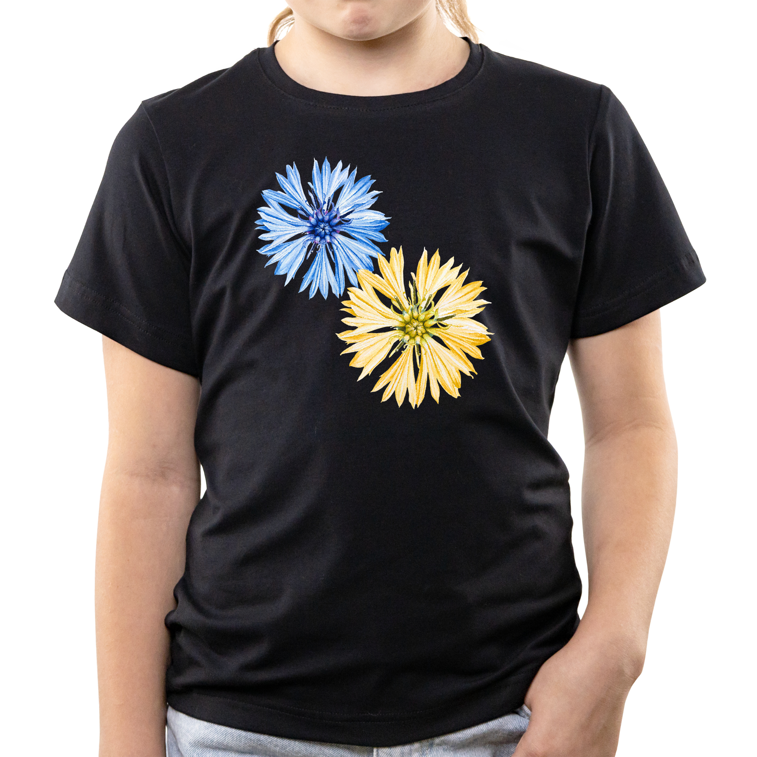 Футболка детская чёрная хлопок/эластан Cornflower 164 - фото 1 - Футболки