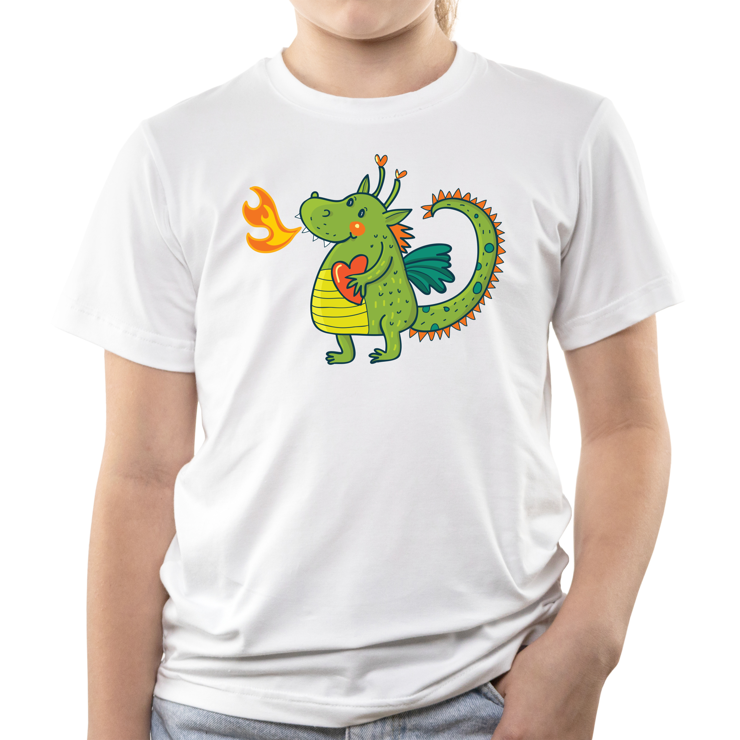 Футболка дитяча біла бавовна/еластан Drakosha 110 - фото 1 Футболка дитяча біла бавовна/еластан Drakosha 110 - фото 1 - Футболки