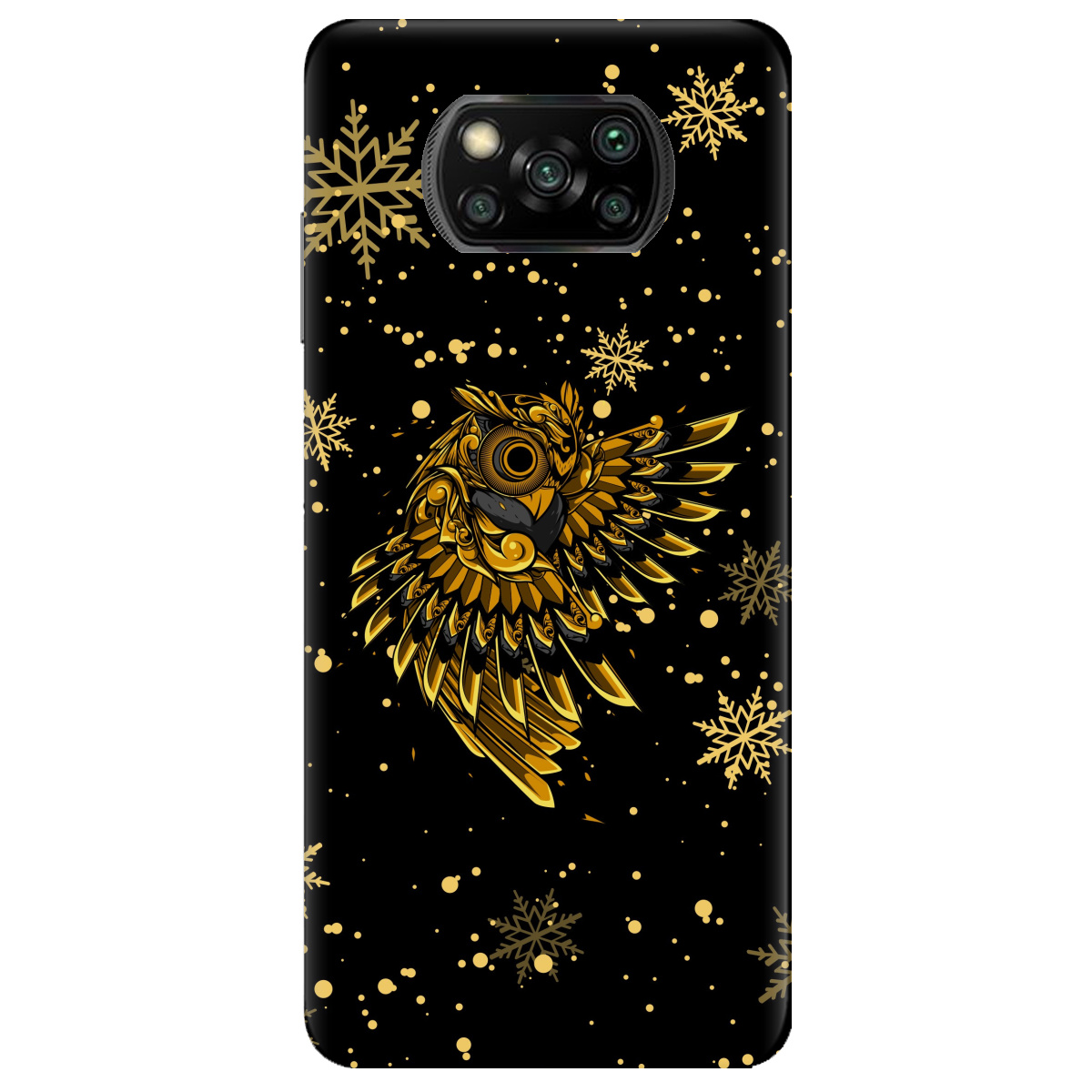 Чохол для Xiaomi Poco X3 Gold sova - фото 1 - Чохли для телефонів
