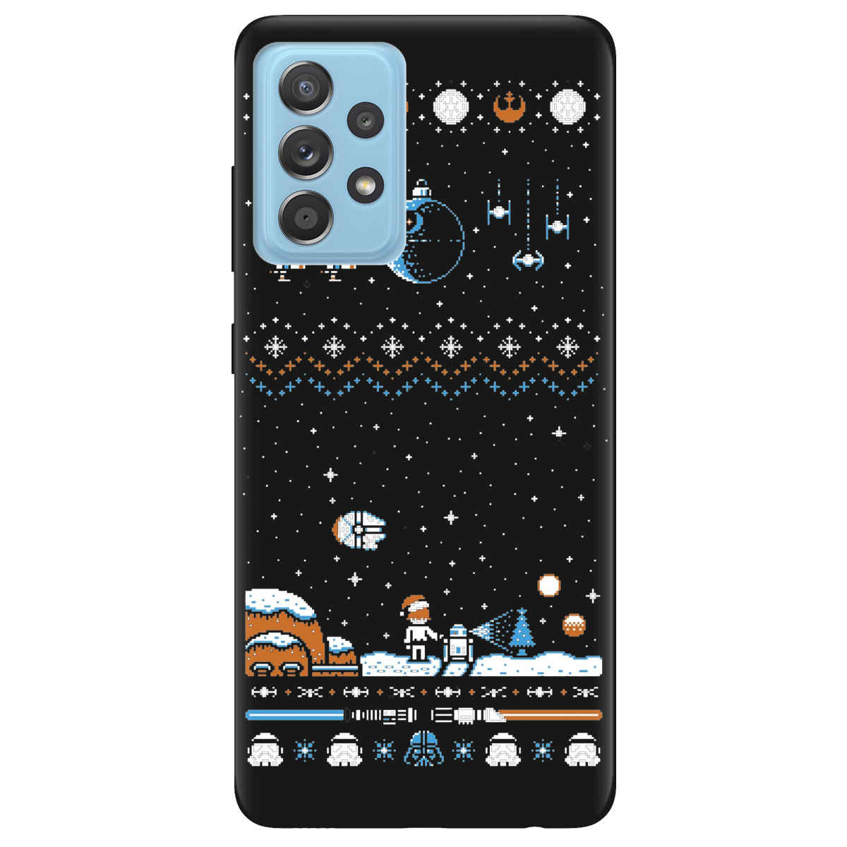 Чехол для Samsung Galaxy А52 черный матовый soft touch Star wars - фото 1 - Чехлы для телефонов