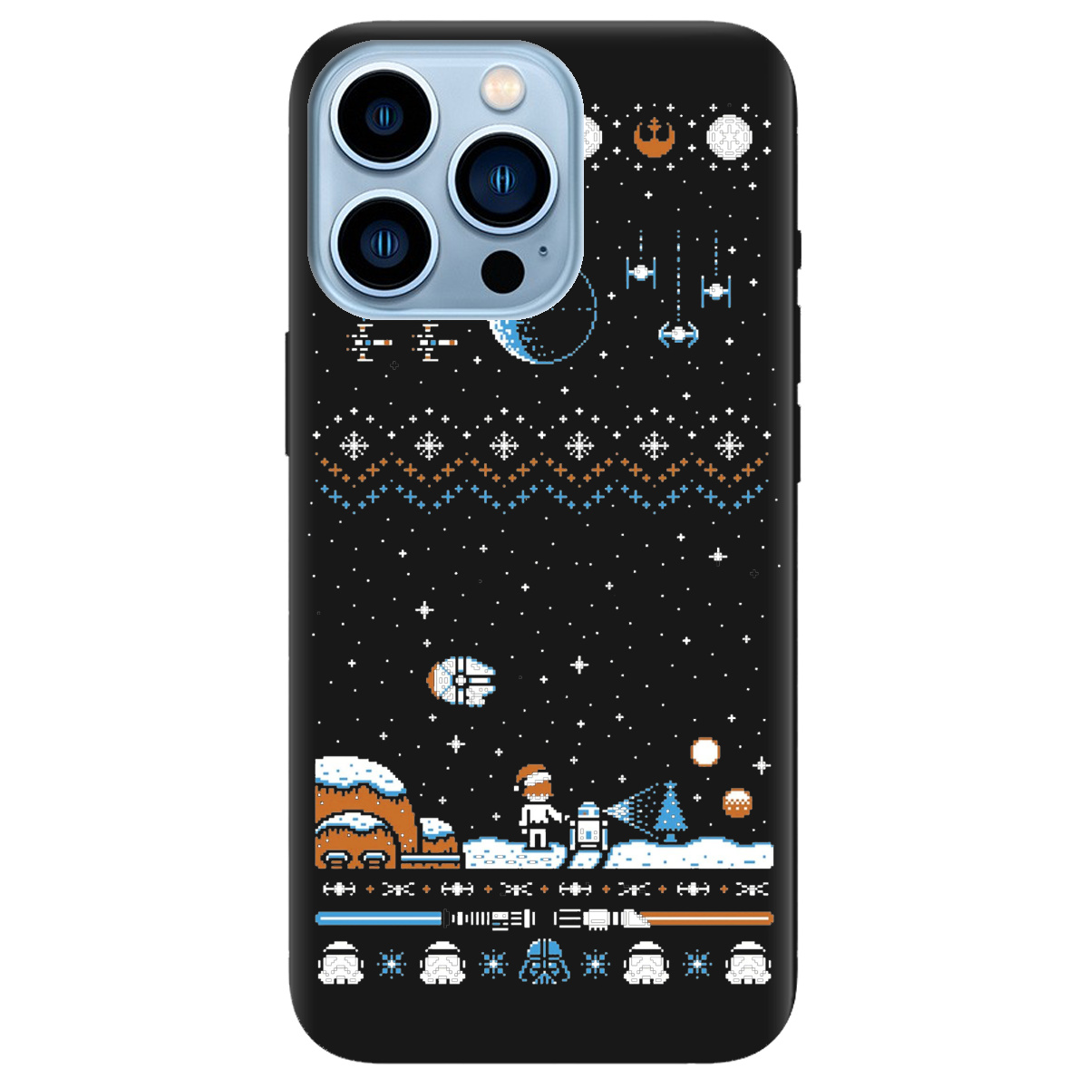 Чехол для Apple iPhone 13 Pro Max черный матовый soft touch Star wars - фото 1 - Чехлы для телефонов