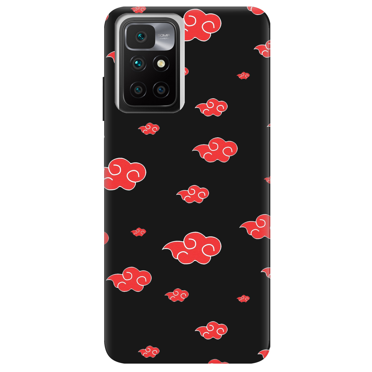 Чехол для Xiaomi Redmi 10 черный матовый soft touch Akatsuki - фото 1 - Чехлы для телефонов