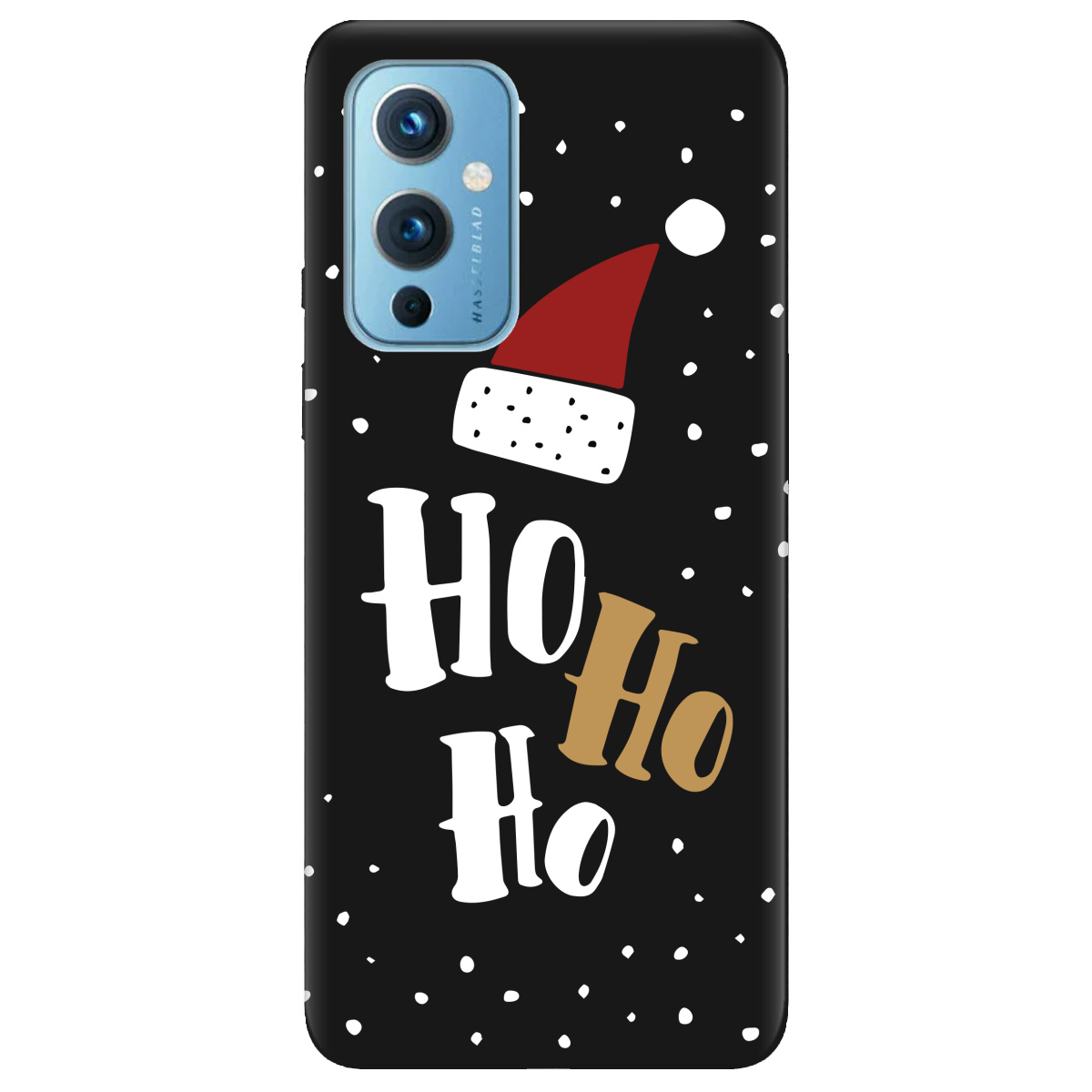 Чехол для OnePlus 9 (азиатская версия) черный матовый soft touch Ho-ho-ho - фото 1 - Чехлы для телефонов