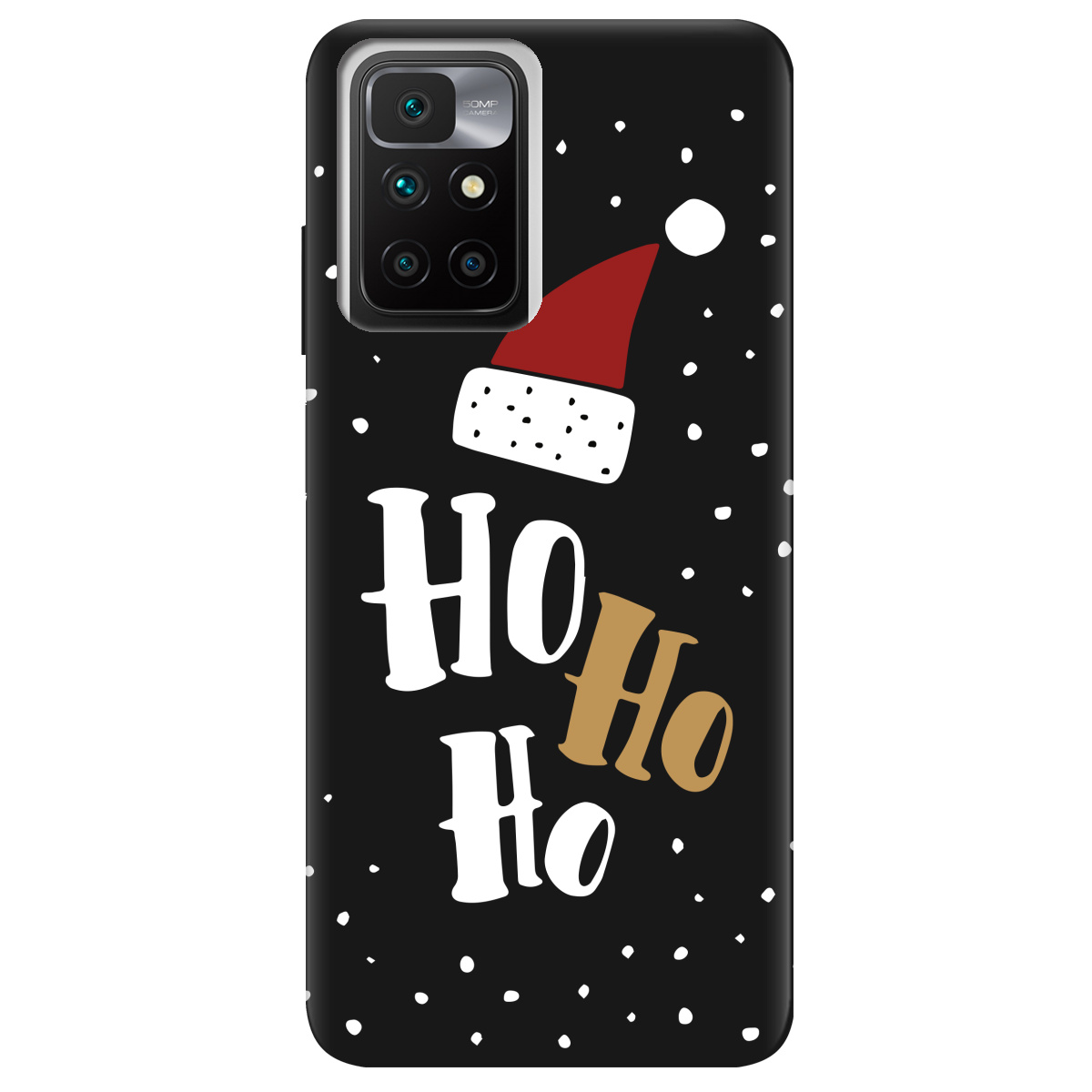 Чехол для Xiaomi Redmi 10 черный матовый soft touch Ho-ho-ho - фото 1 Чехол для Xiaomi Redmi 10 черный матовый soft touch Ho-ho-ho - фото 1 - Чехлы для телефонов