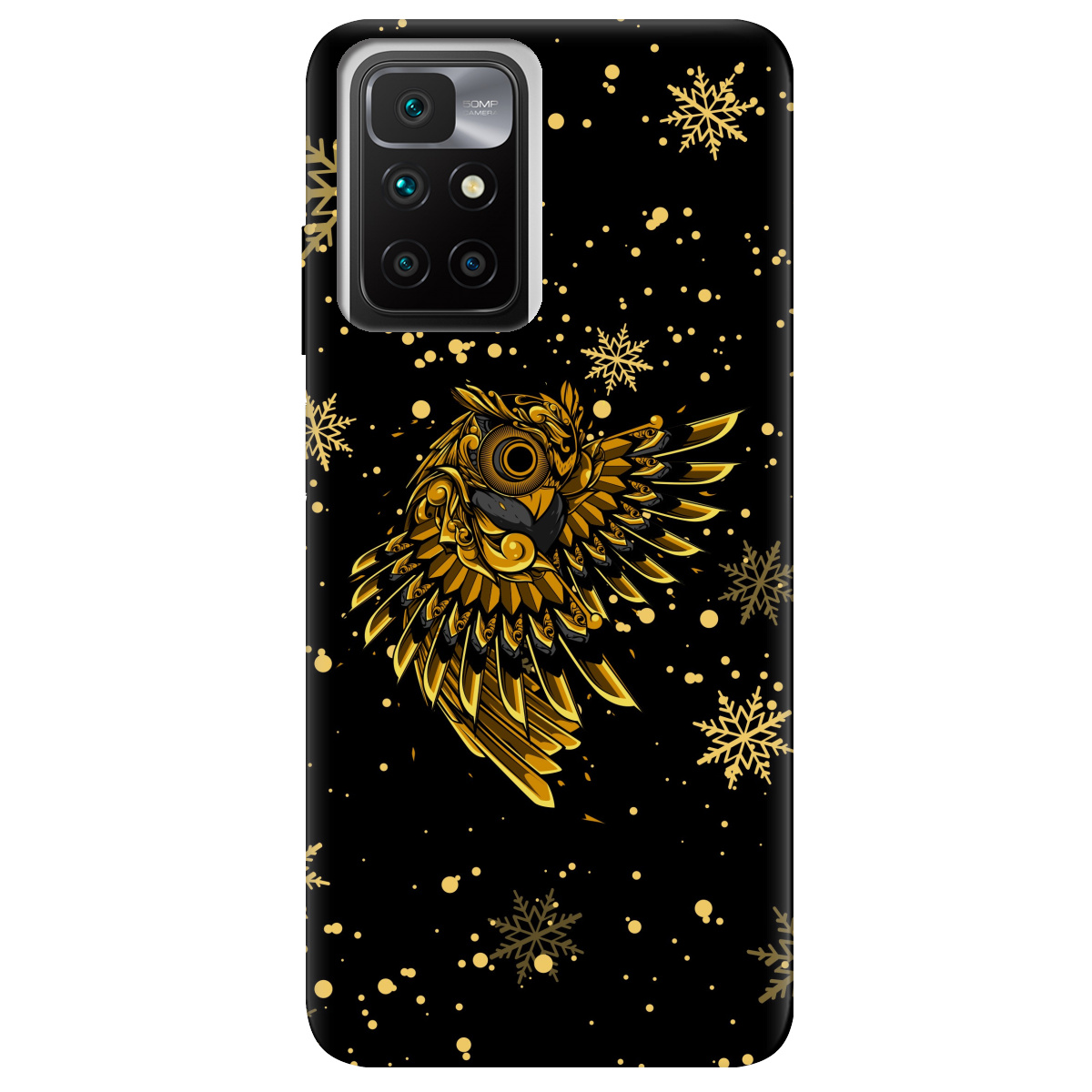 Чехол для Xiaomi Redmi 10 Gold sova - фото 1 - Чехлы для телефонов