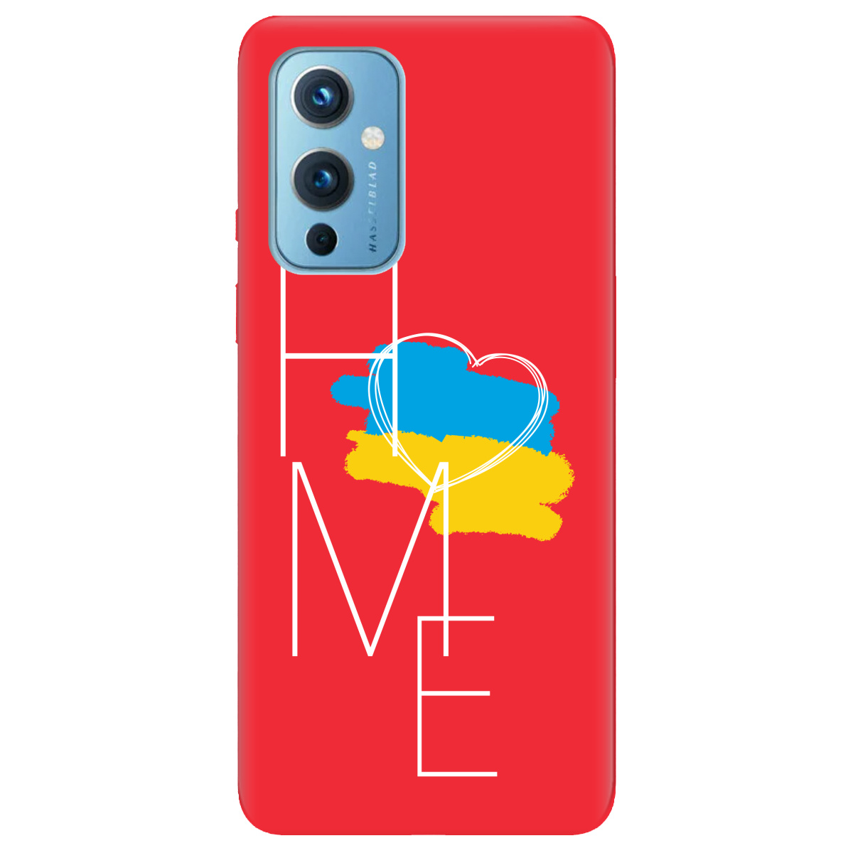 Чохол для OnePlus 9 (азіатська версія) яскраво-червоний матовий soft touch Дім - фото 1 - Чохли для телефонів