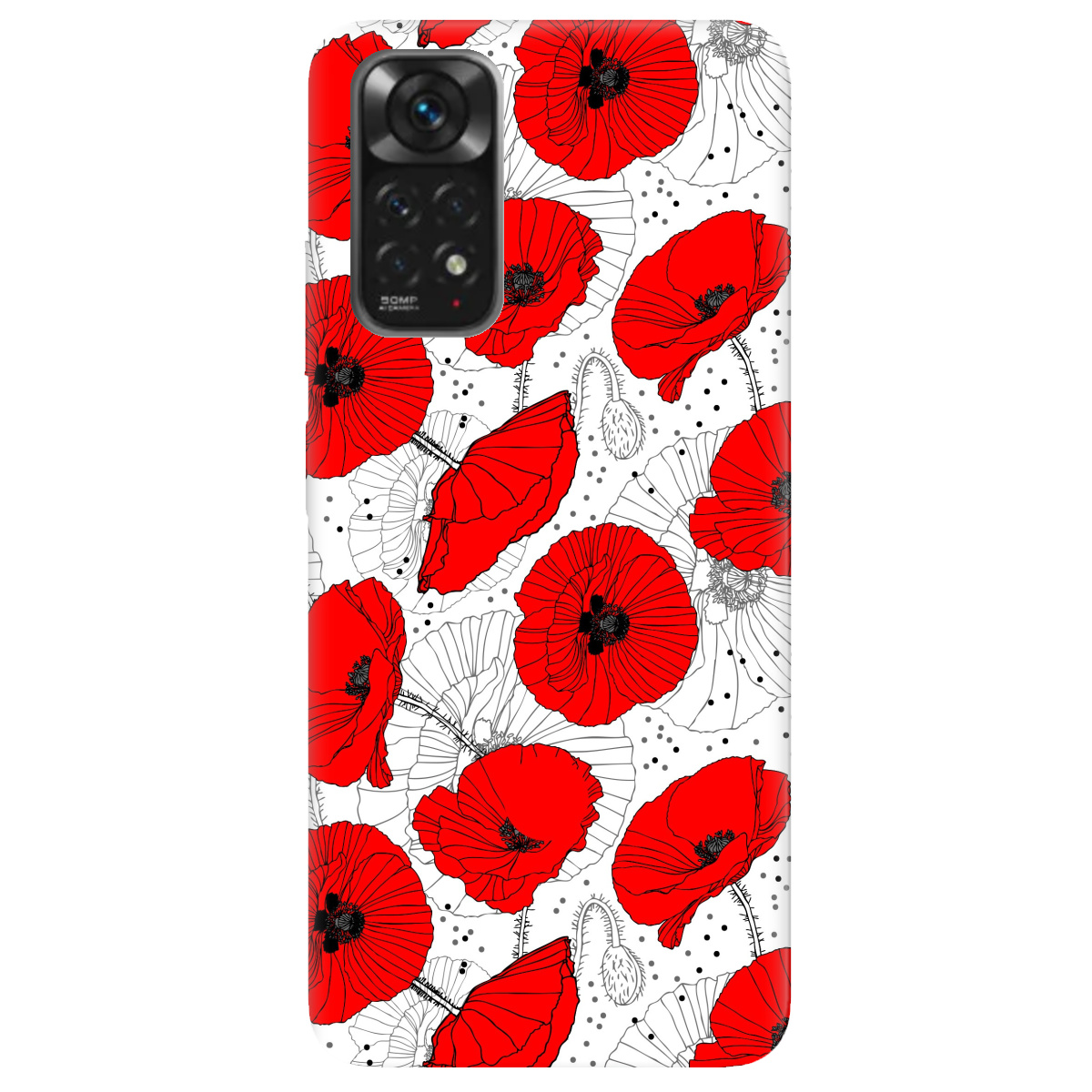 Чохол для Xiaomi Redmi Note 11 Red flower - фото 1 - Чохли для телефонів