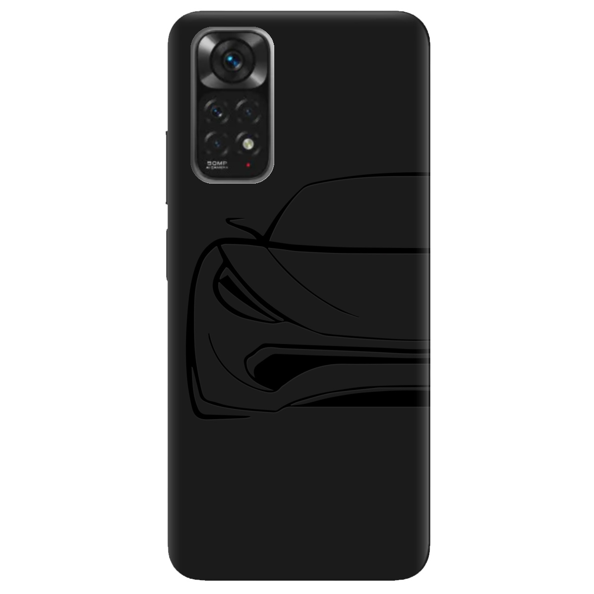 Чехол для Xiaomi Redmi Note 11 черный матовый soft touch Sport Car - фото 1 - Чехлы для телефонов