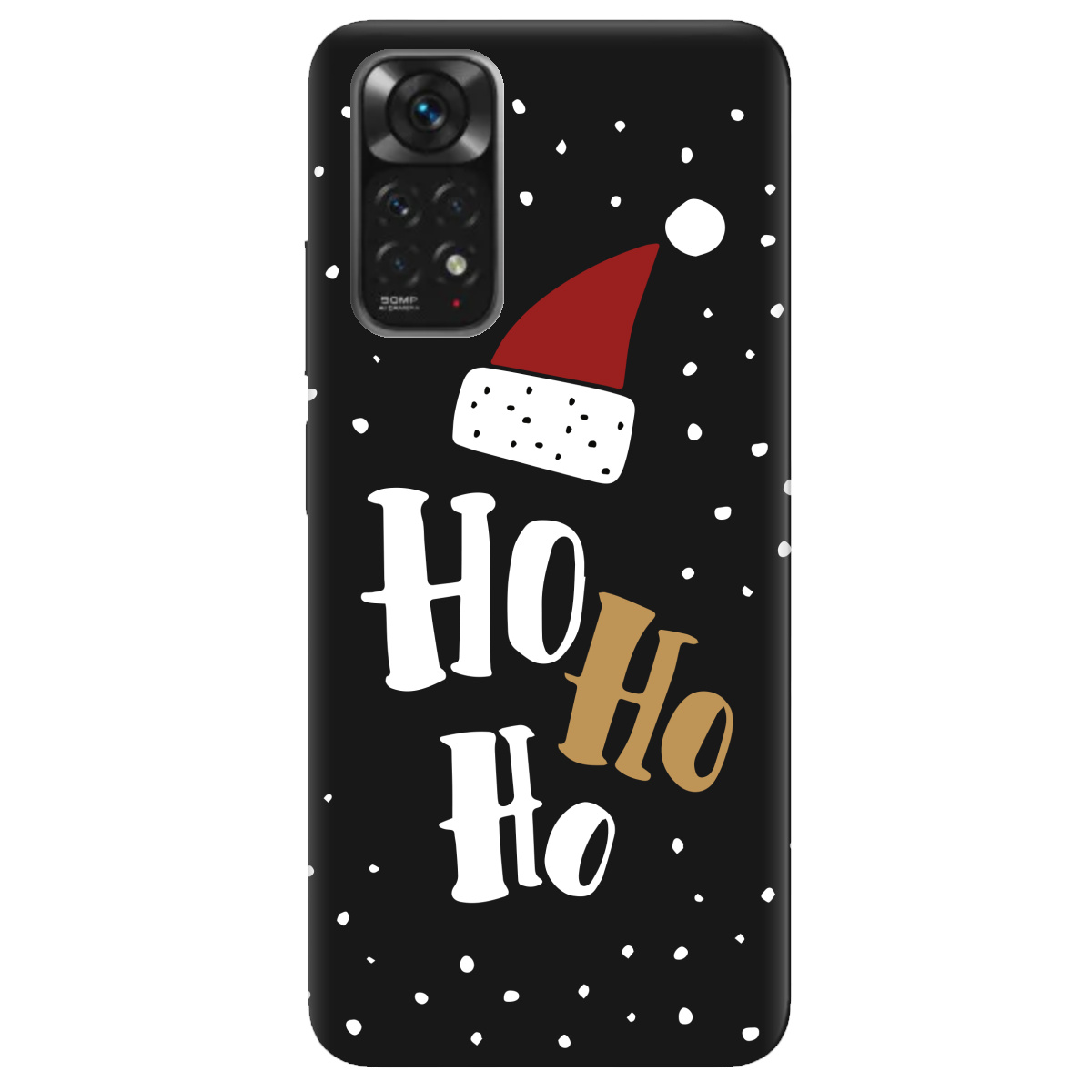 Чехол для Xiaomi Redmi Note 11s черный матовый soft touch Ho-ho-ho - фото 1 - Чехлы для телефонов