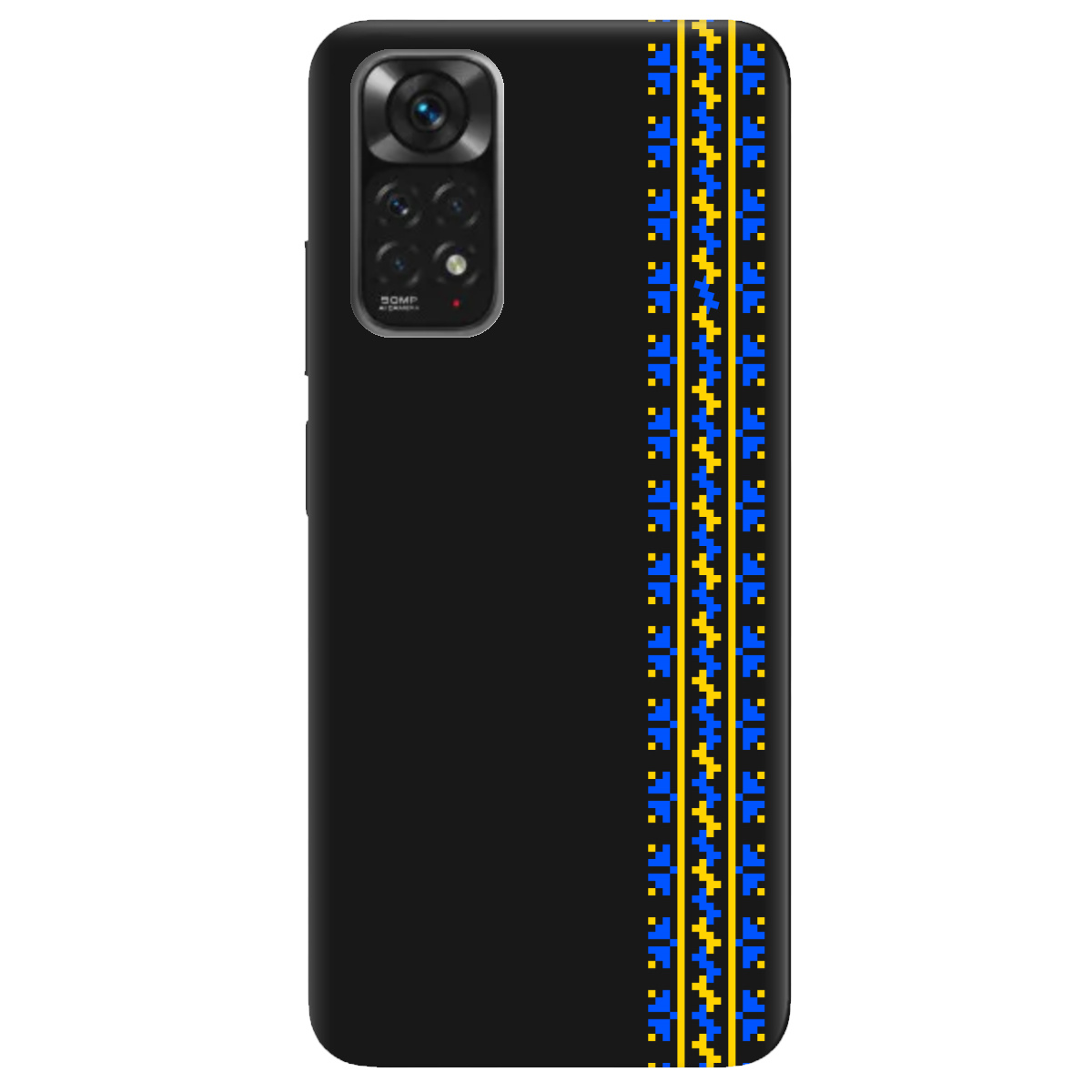 Чохол для Xiaomi Redmi Note 11s чорний матовий soft touch Embroidery - фото 1 - Чохли для телефонів