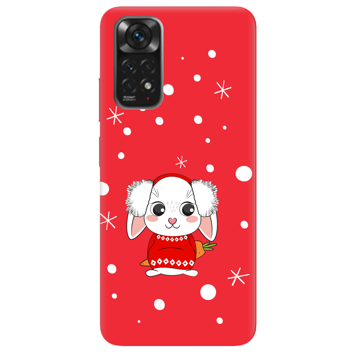Чохол для Xiaomi Redmi Note 11 яскраво-червоний матовий soft touch My bunny - фото 1 Чохол для Xiaomi Redmi Note 11 яскраво-червоний матовий soft touch My bunny - фото 1 - Чохли для телефонів