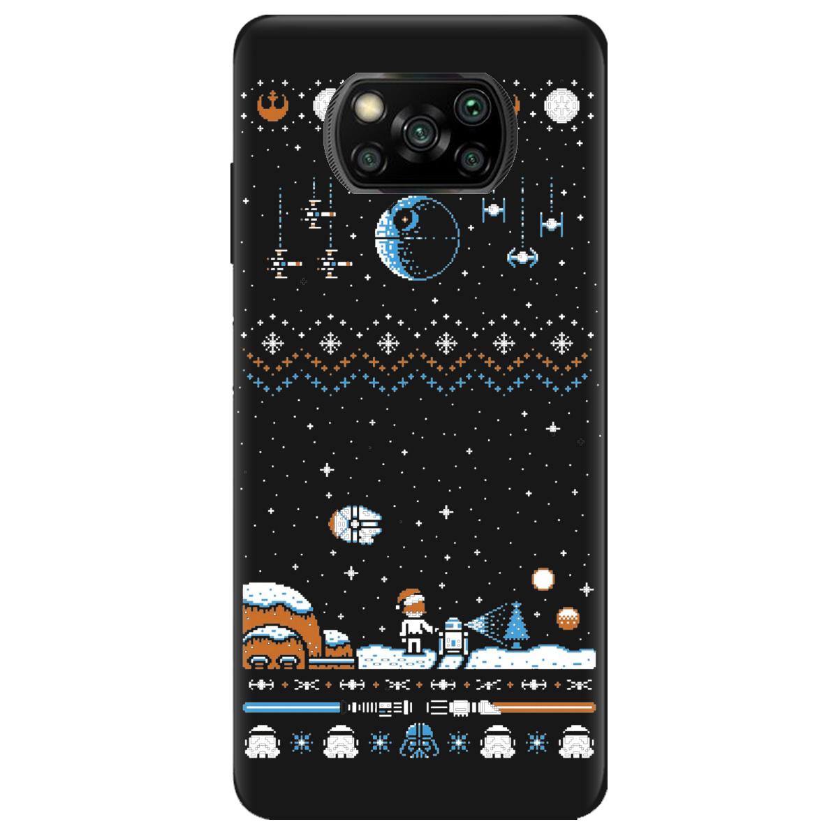 Чохол для Xiaomi Poco X3 Pro чорний матовий soft touch Star wars - фото 1 - Чохли для телефонів