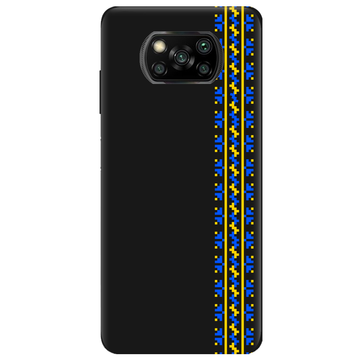 Чохол для Xiaomi Poco X3 Pro чорний матовий soft touch Embroidery - фото 1 - Чохли для телефонів