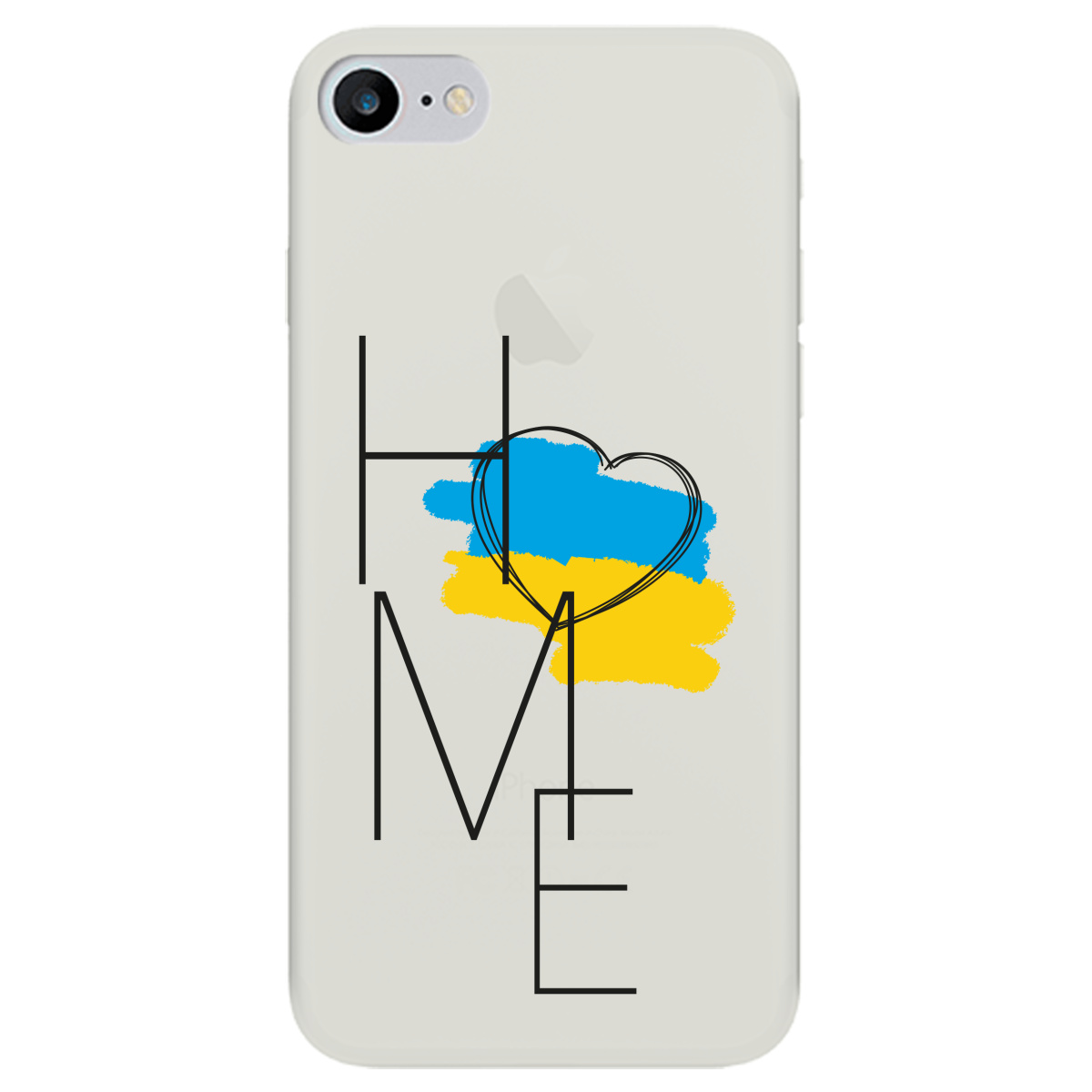 Чехол для Apple iPhone 8 полупрозрачный матовый soft touch Home - фото 1 - Чехлы для телефонов