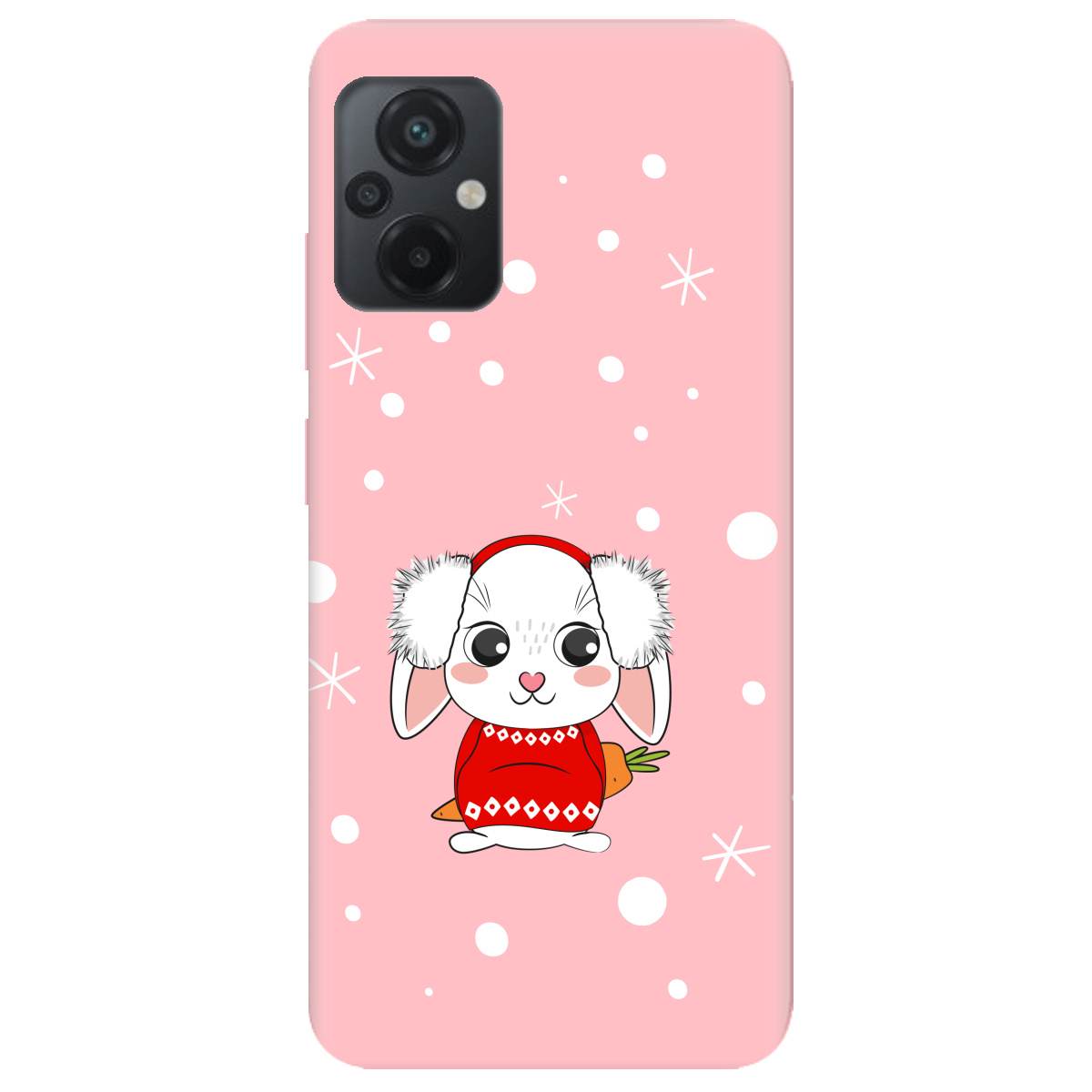 Чохол для Xiaomi Poco M5 ніжно-рожевий матовий soft touch My bunny - фото 1 - Чохли для телефонів