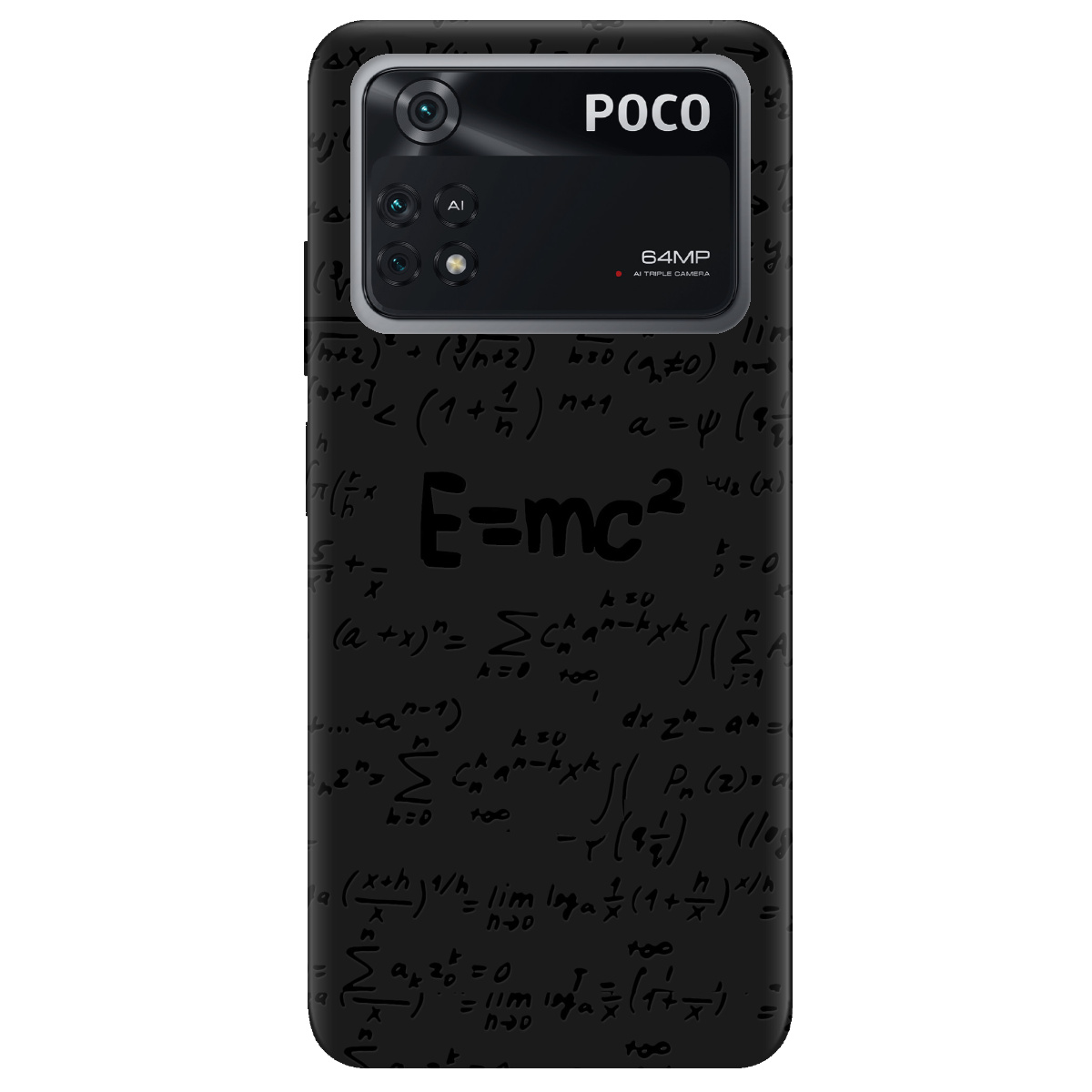 Чохол для Xiaomi Poco M4 Pro 4G чорний матовий soft touch Black Einstein - фото 1 - Чохли для телефонів