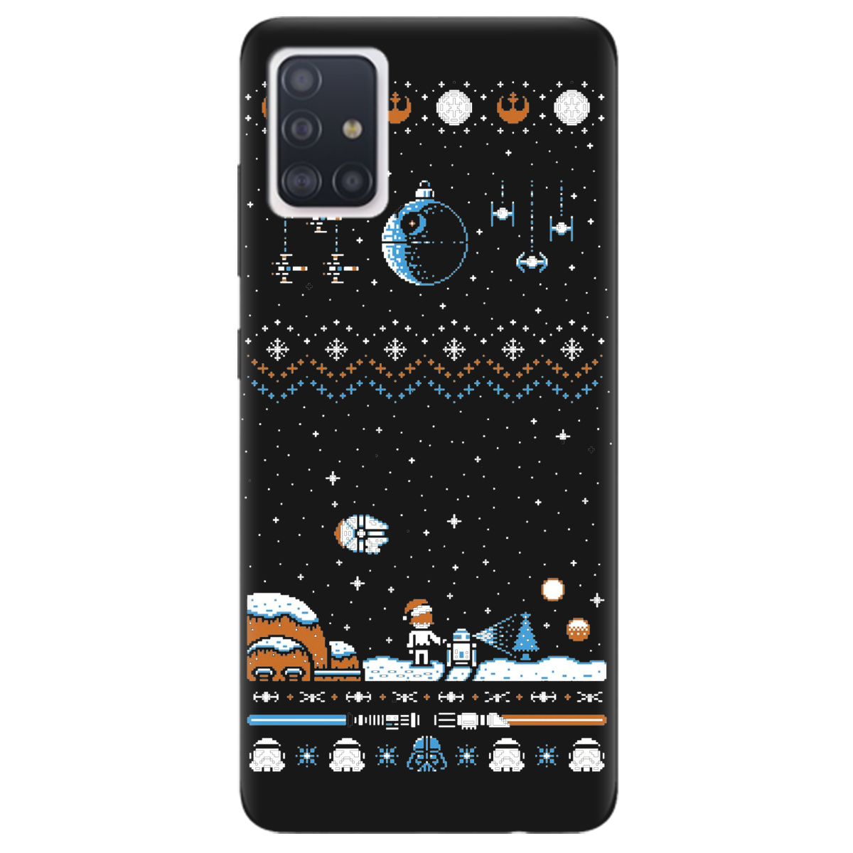 Чехол для Samsung Galaxy A51 черный матовый soft touch Star wars - фото 1 - Чехлы для телефонов
