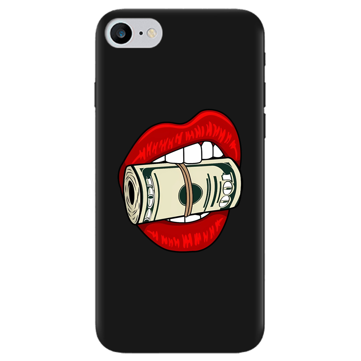 Чохол для Apple iPhone 8 чорний матовий soft touch Secret - фото 1 - Чохли для телефонів