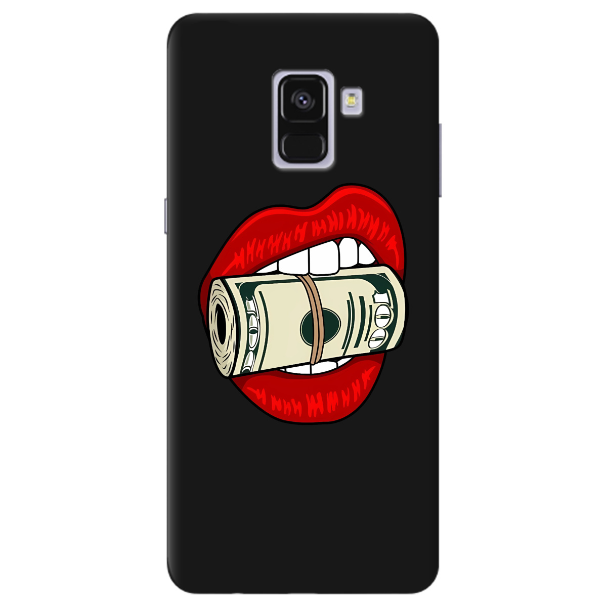 Чехол для Samsung Galaxy A8 2018 черный матовый soft touch Secret - фото 1 Чехол для Samsung Galaxy A8 2018 черный матовый soft touch Secret - фото 1 - Чехлы для телефонов