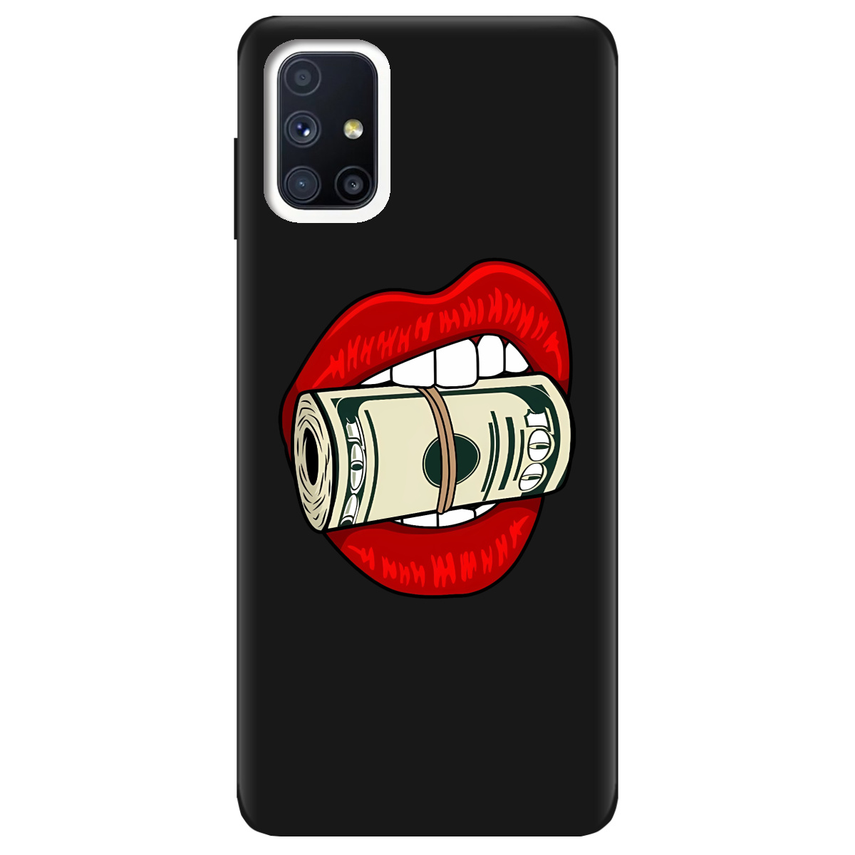 Чехол для Samsung Galaxy M51 черный матовый soft touch Secret - фото 1 - Чехлы для телефонов