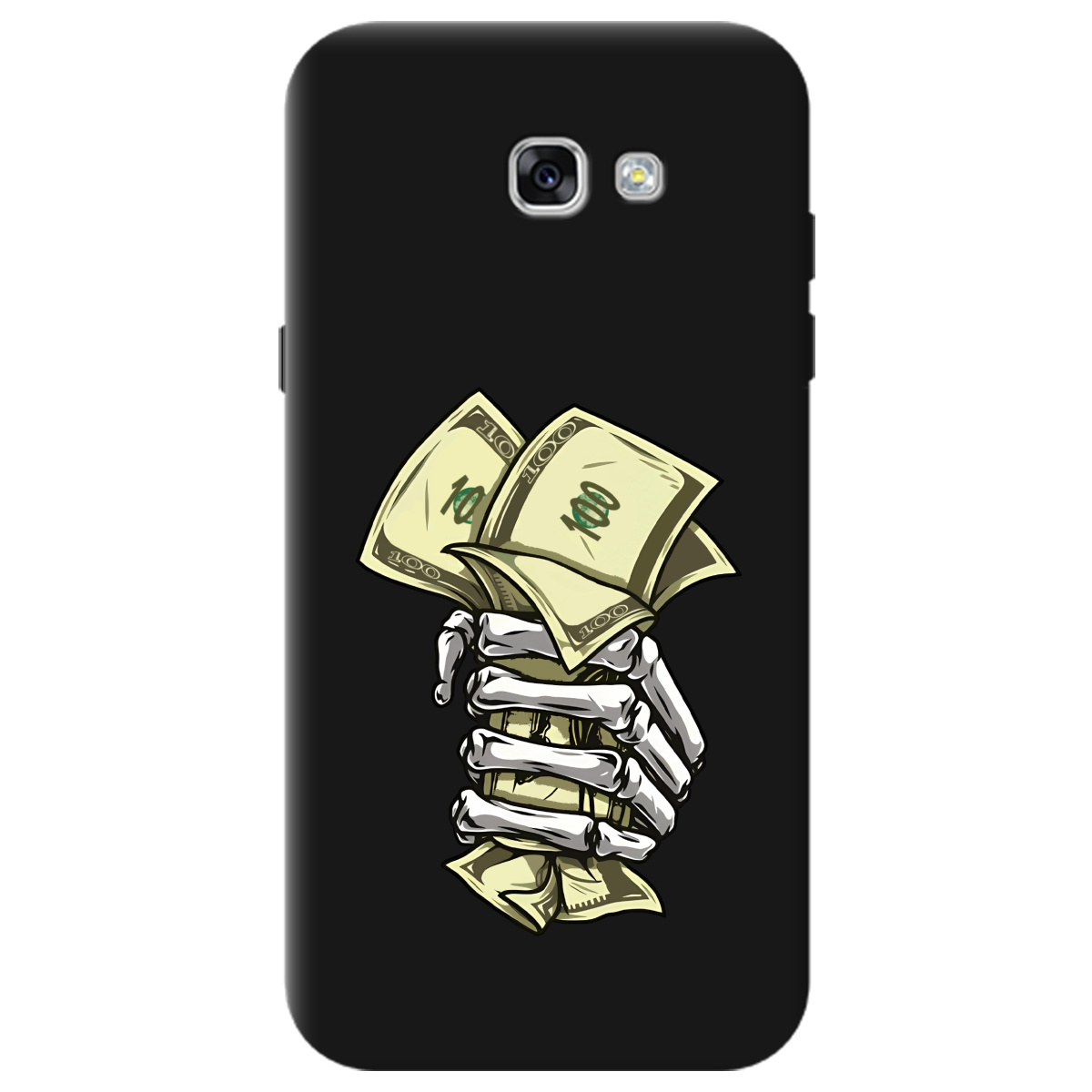 Чехол для Samsung Galaxy A7 2017 черный матовый soft touch Загашник - фото 1 - Чехлы для телефонов