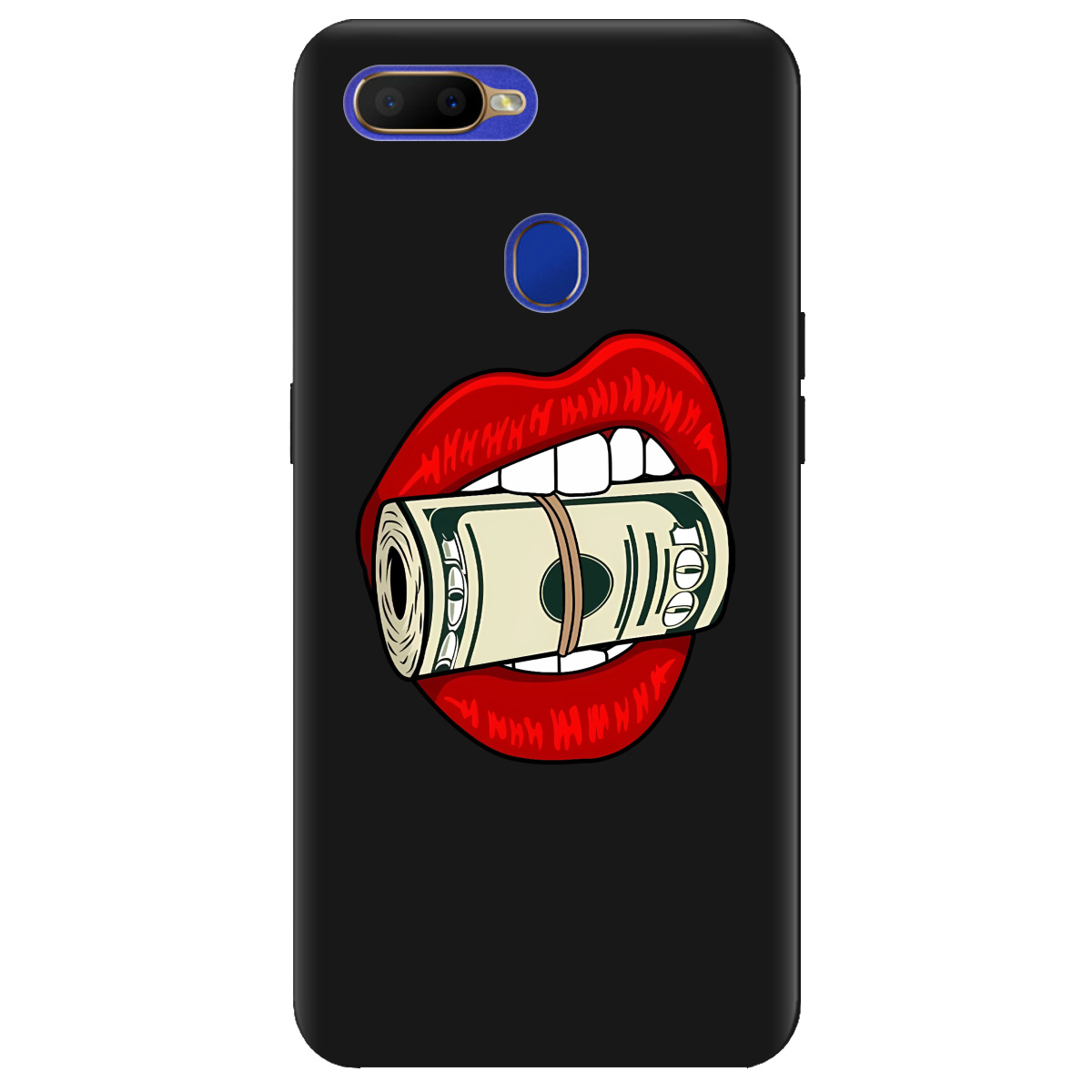 Чехол для Oppo A5s черный матовый soft touch Secret - фото 1 - Чехлы для телефонов