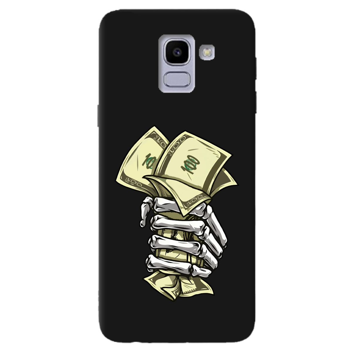 Чохол для Samsung Galaxy J6 2018 чорний матовий soft touch Загашник - фото 1 - Чохли для телефонів