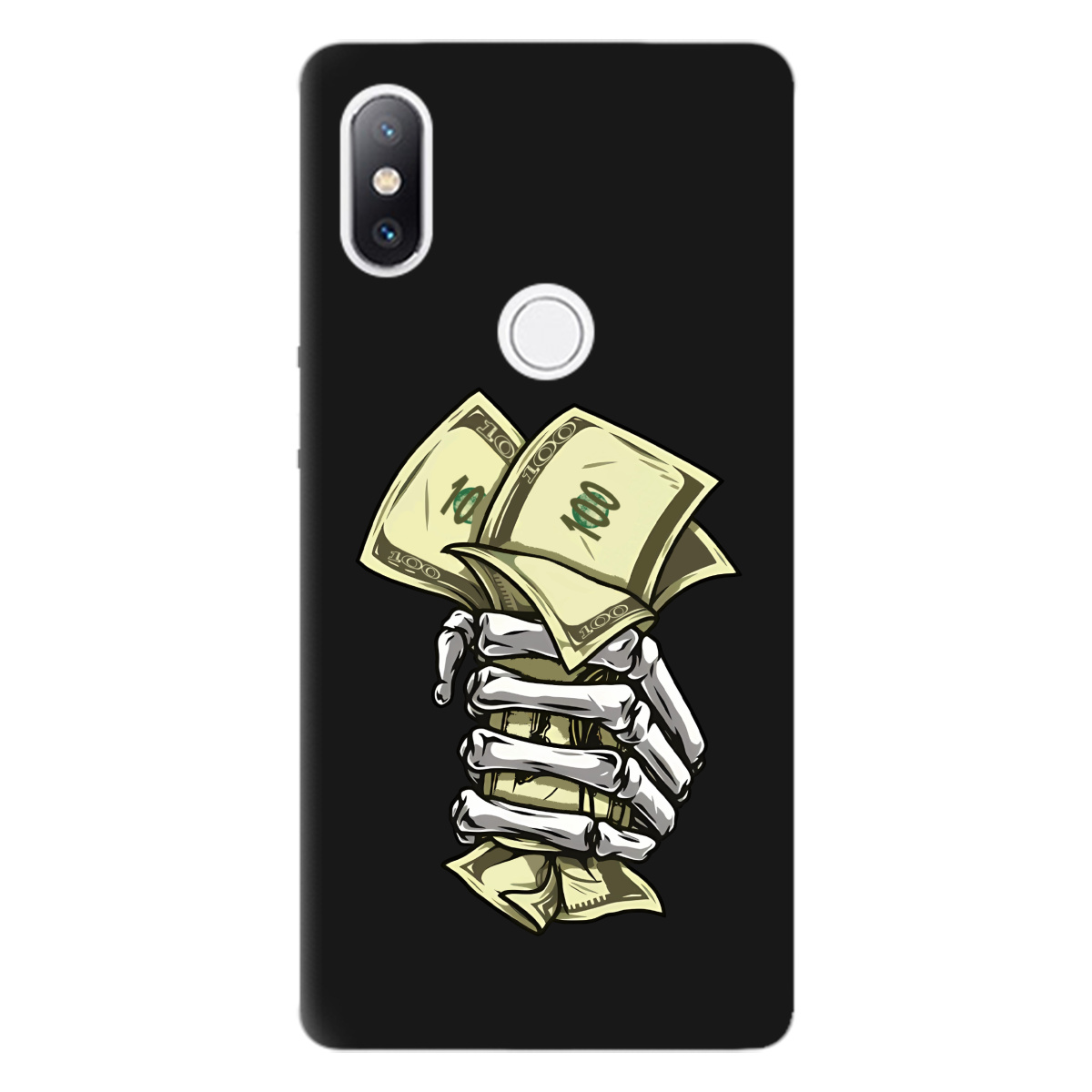 Чехол для Xiaomi Mi Mix 2S черный матовый soft touch Загашник - фото 1 - Чехлы для телефонов