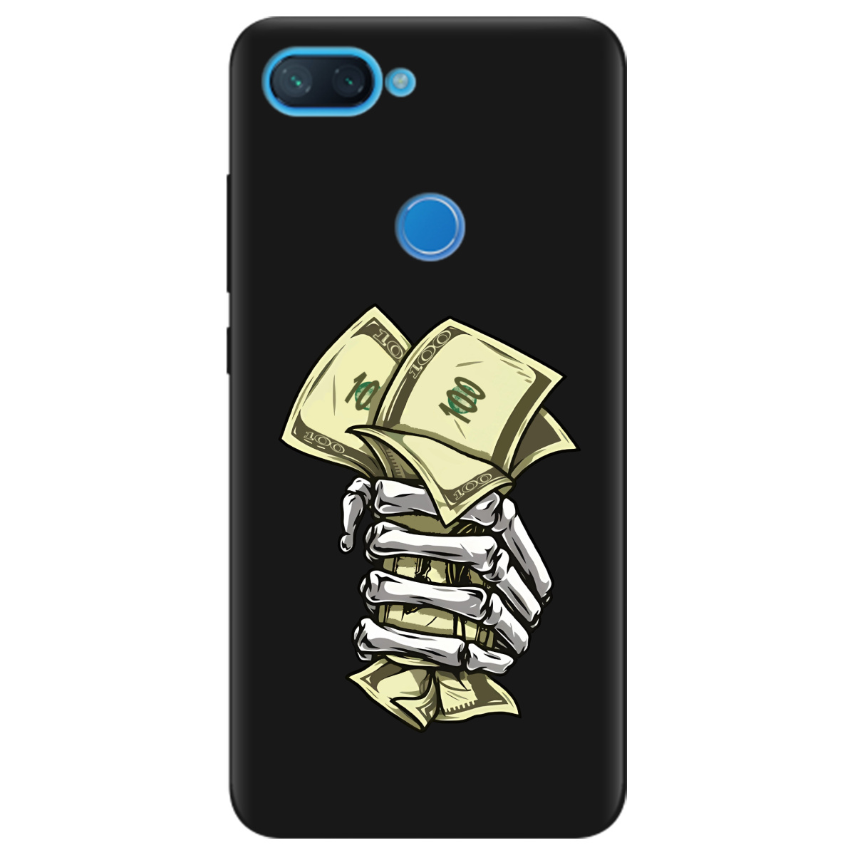 Чохол для Xiaomi Mi 8 Lite чорний матовий soft touch Загашник - фото 1 - Чохли для телефонів