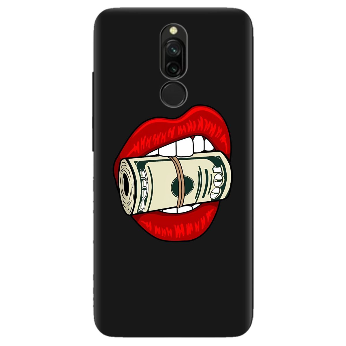 Чехол для Xiaomi Redmi 8 черный матовый soft touch Secret - фото 1 - Чехлы для телефонов