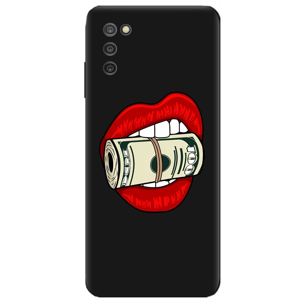 Чохол для Samsung Galaxy A03s чорний матовий soft touch Secret - фото 1 - Чохли для телефонів