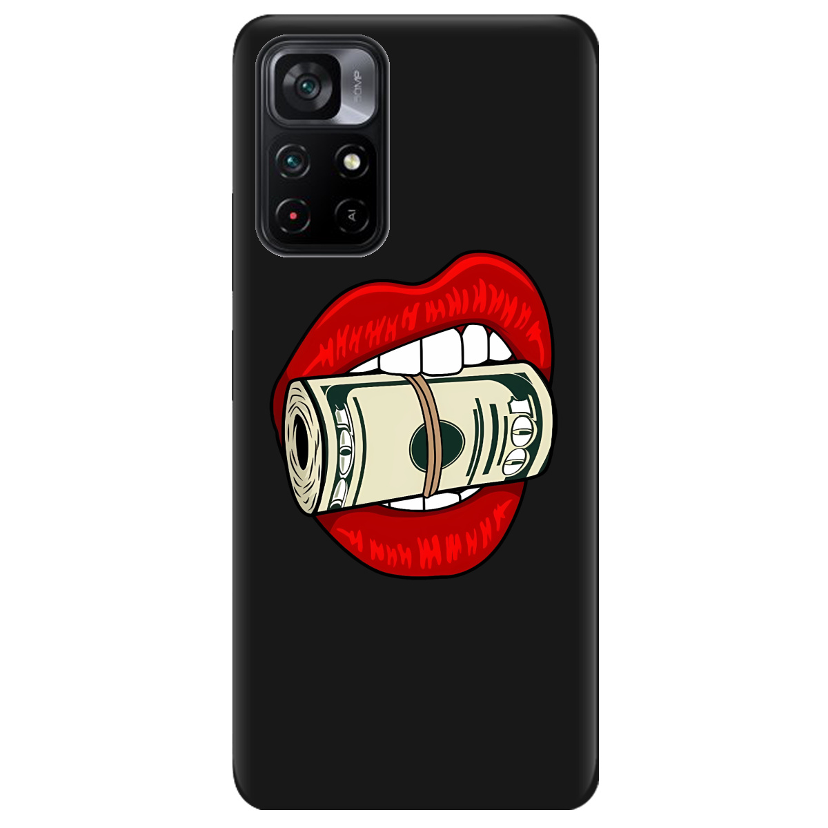 Чехол для Xiaomi Poco M4 Pro 5G черный матовый soft touch Secret - фото 1 - Чехлы для телефонов