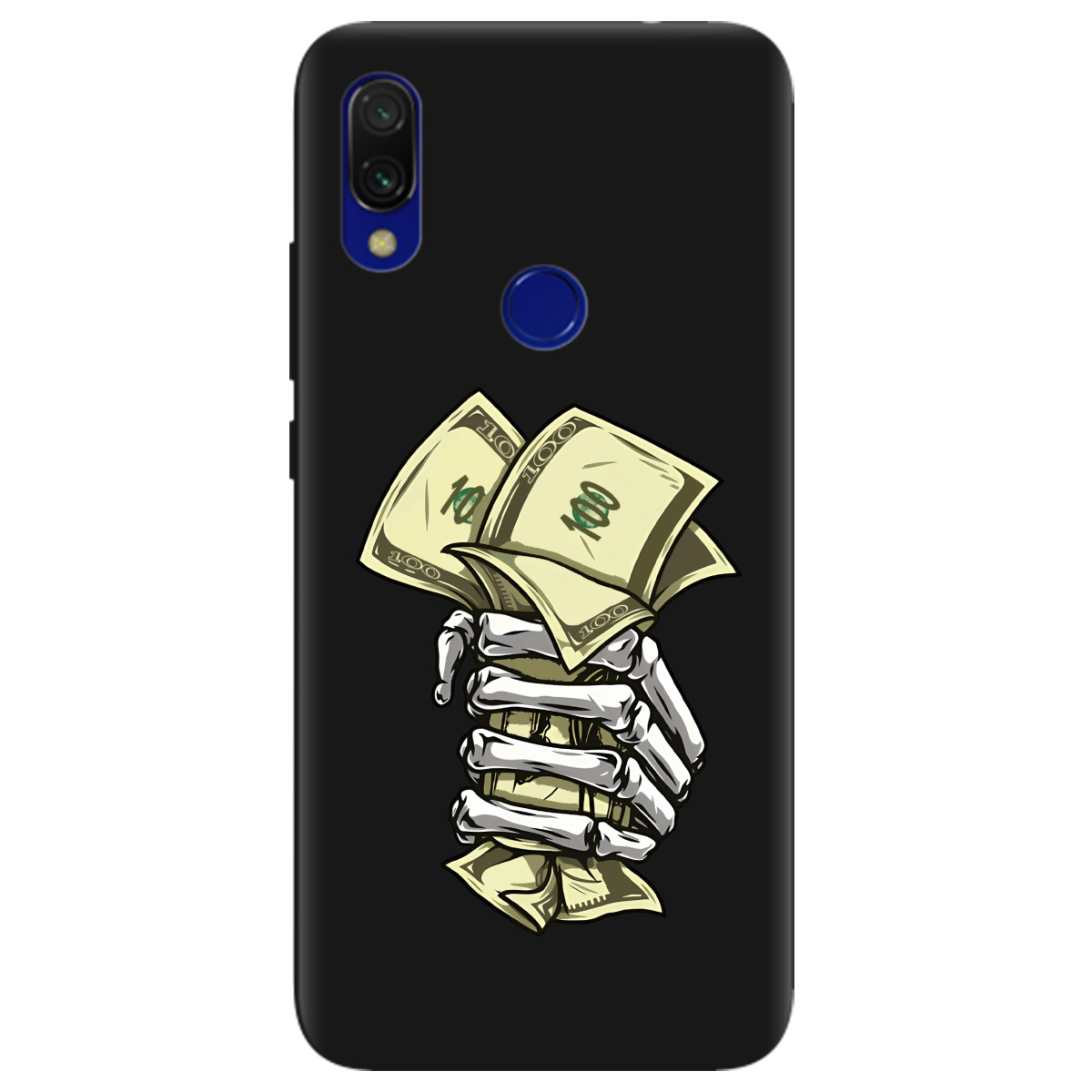 Чехол для Xiaomi Redmi 7 черный матовый soft touch Загашник - фото 1 - Чехлы для телефонов