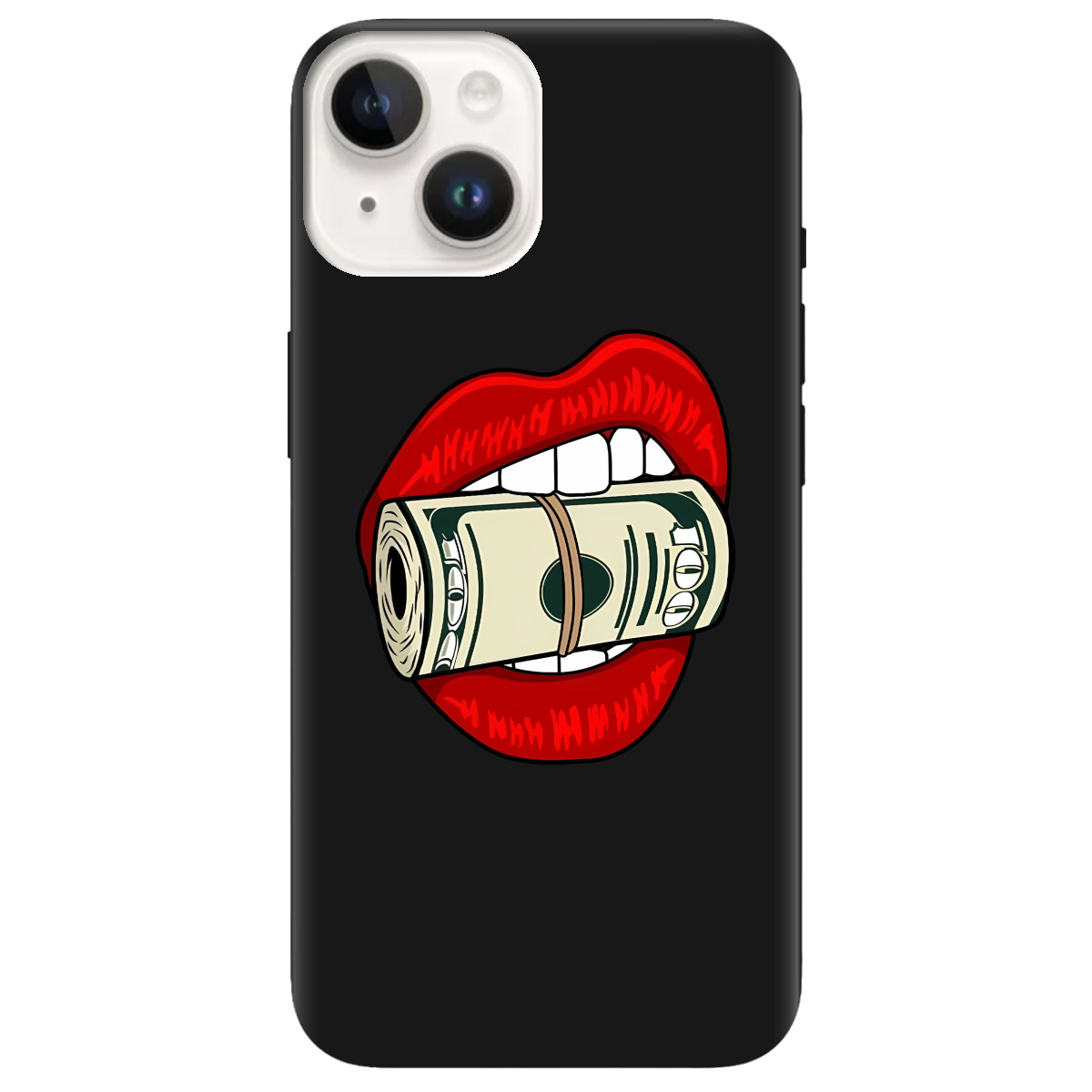 Чохол для Apple iPhone 14 чорний матовий soft touch Secret - фото 1 - Чохли для телефонів