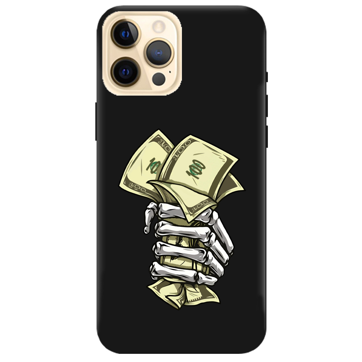 Чохол для Apple iPhone 12 Pro чорний матовий soft touch Загашник - фото 1 - Чохли для телефонів