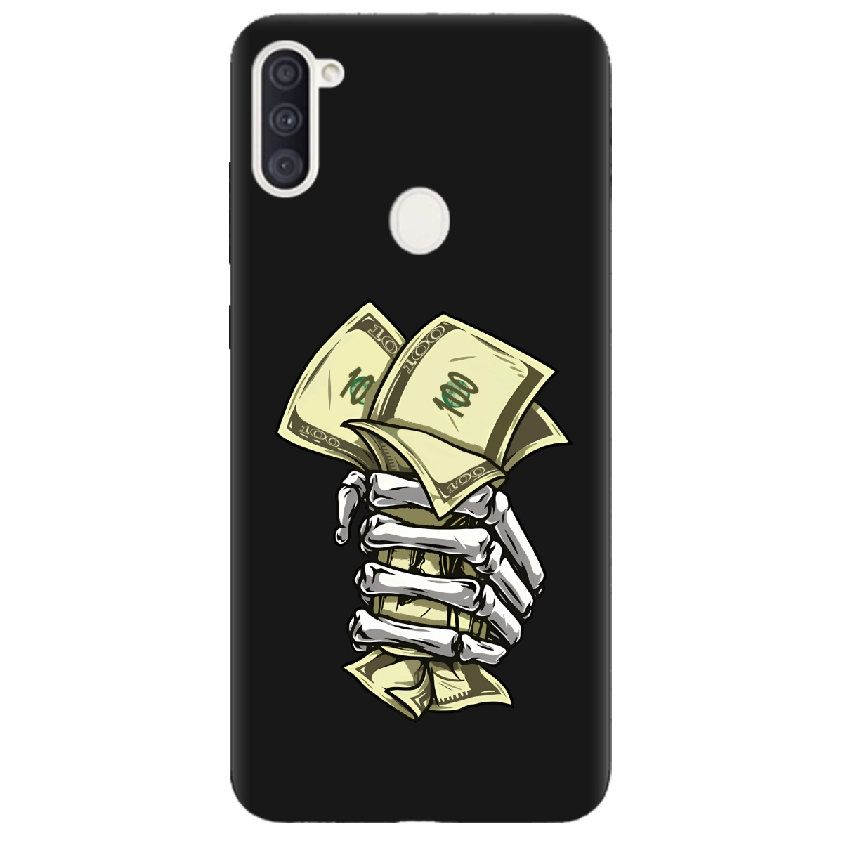 Чехол для Samsung Galaxy A11 черный матовый soft touch Загашник - фото 1 - Чехлы для телефонов