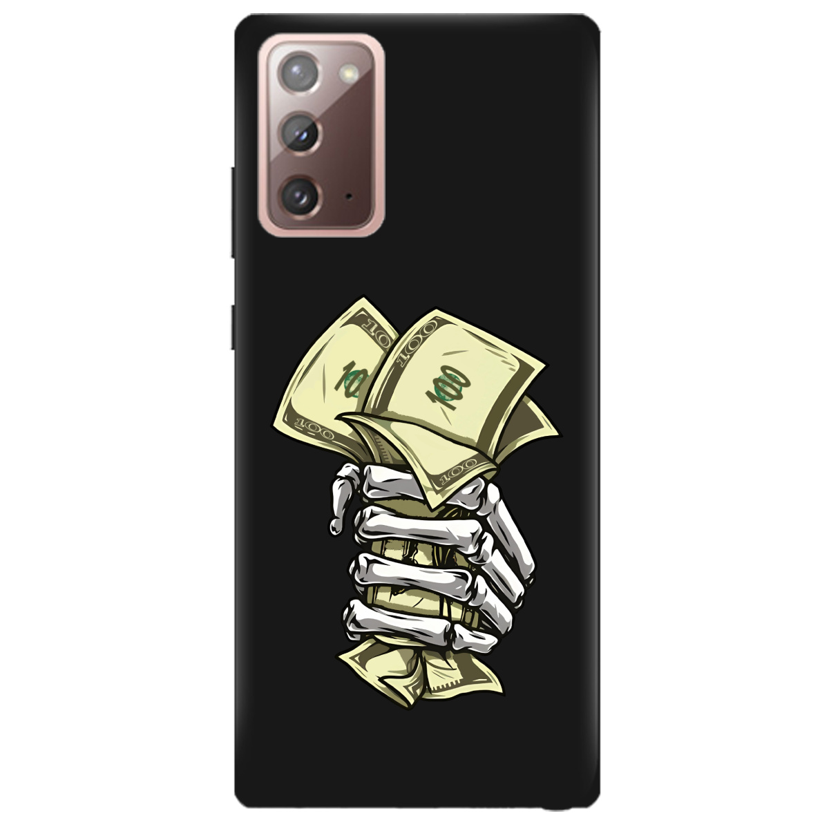 Чехол для Samsung Galaxy Note 20 черный матовый soft touch Загашник - фото 1 - Чехлы для телефонов