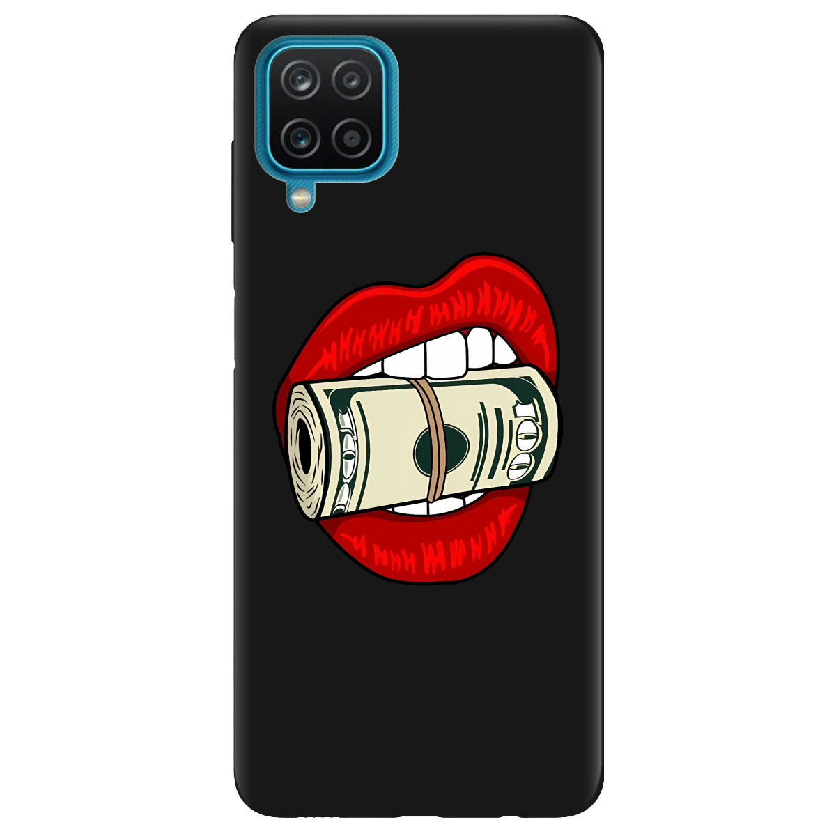 Чохол для Samsung Galaxy A12 5G чорний матовий soft touch Secret - фото 1 - Чохли для телефонів