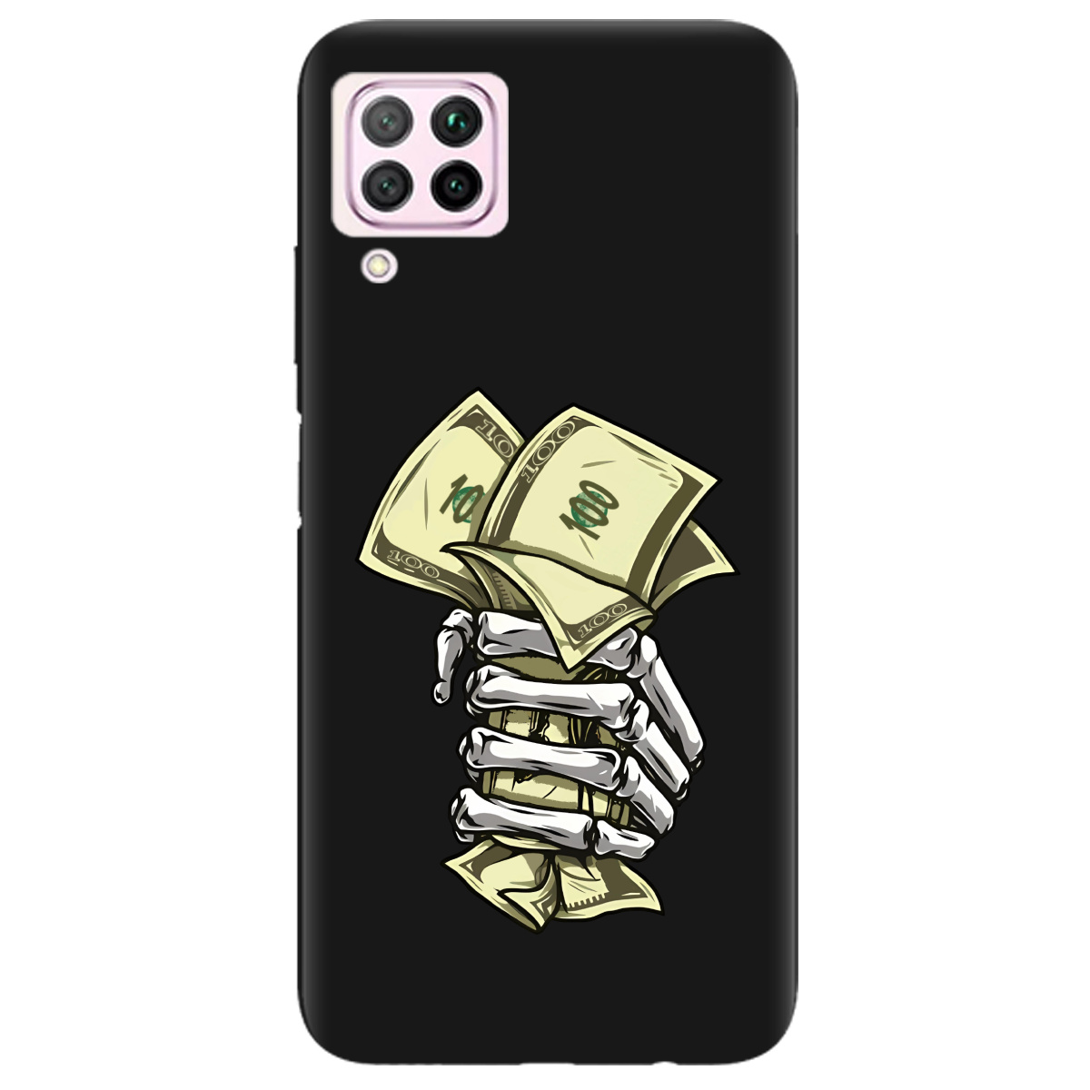 Чехол для Huawei P40 Lite черный матовый soft touch Загашник - фото 1 - Чехлы для телефонов