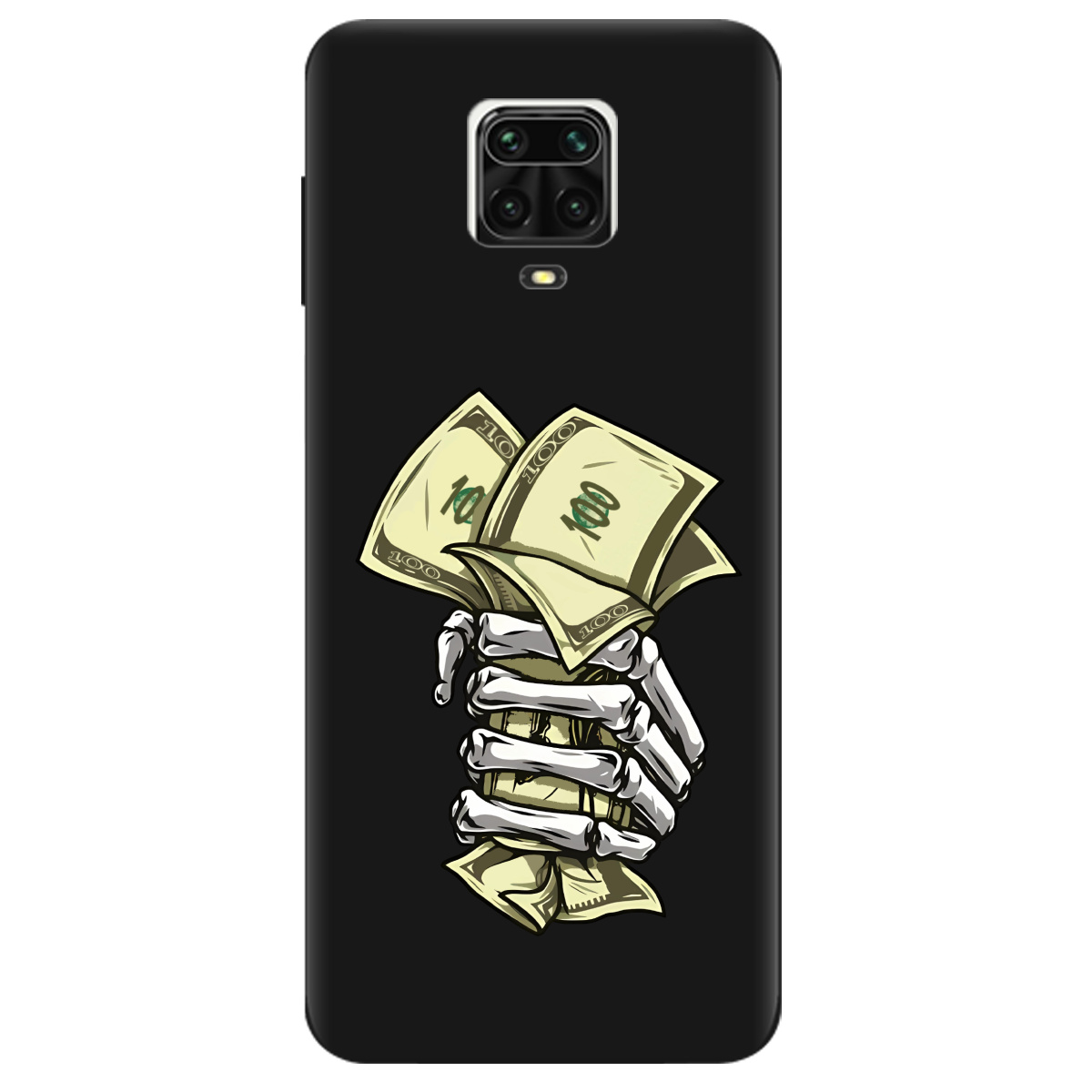 Чохол для Xiaomi Redmi Note 9 Pro чорний матовий soft touch Загашник - фото 1 - Чохли для телефонів